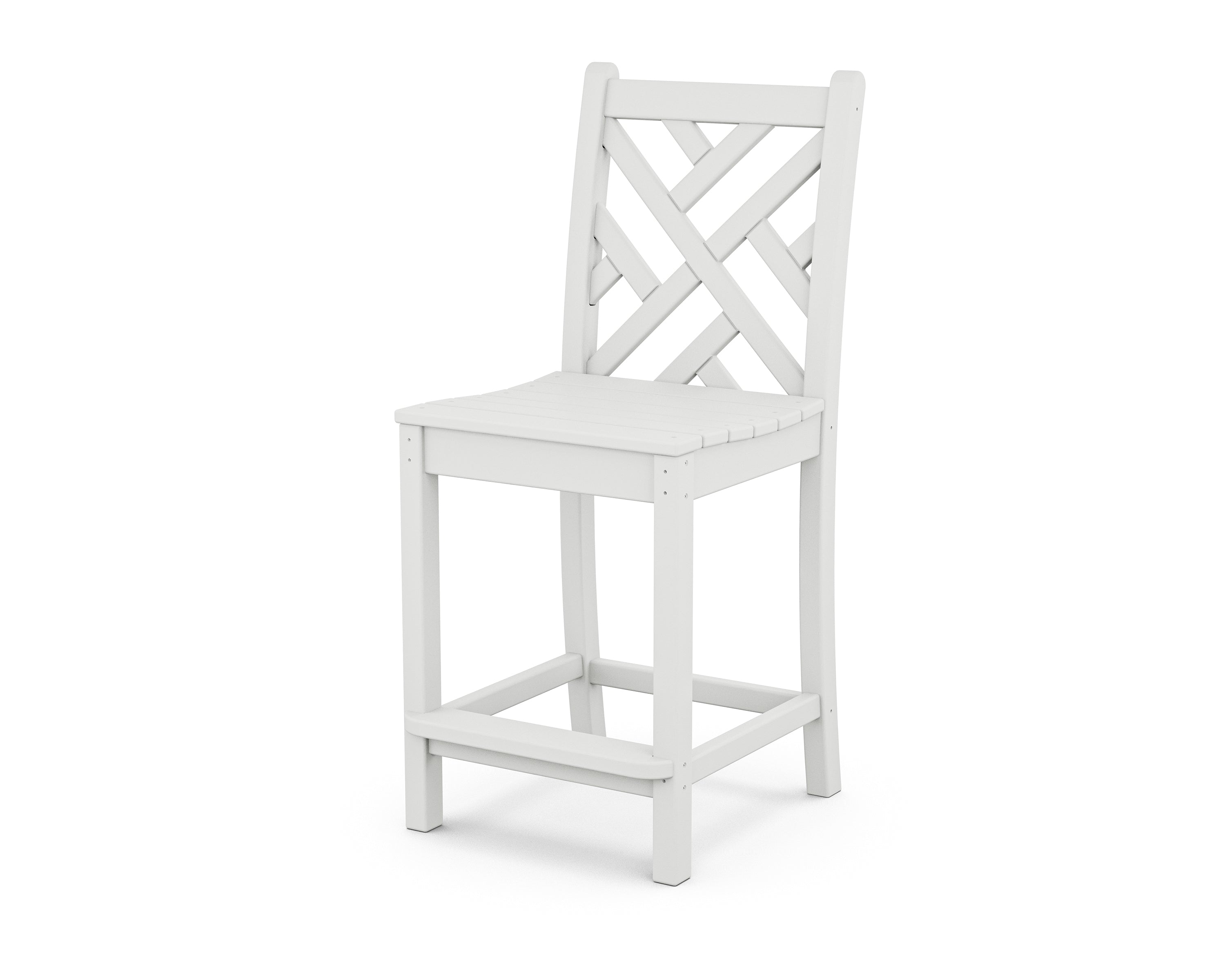 POLYWOOD Chippendale Counter Height Bar Stool - Durable Outdoor & Indoor Dining Chair for Kitchen, Patio, and Restaurant Use