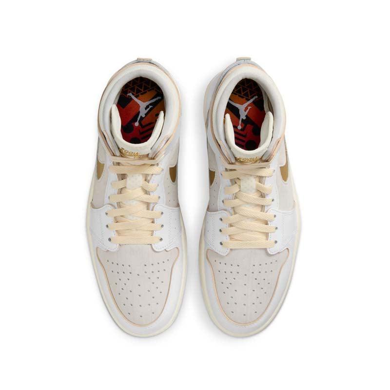Air Jordan 1 Zoom Air CMFT 2 'Metallic Gold' Basketball Shoes - Men's Retro High-Top Sneakers with Cushioning for Court & Street Style