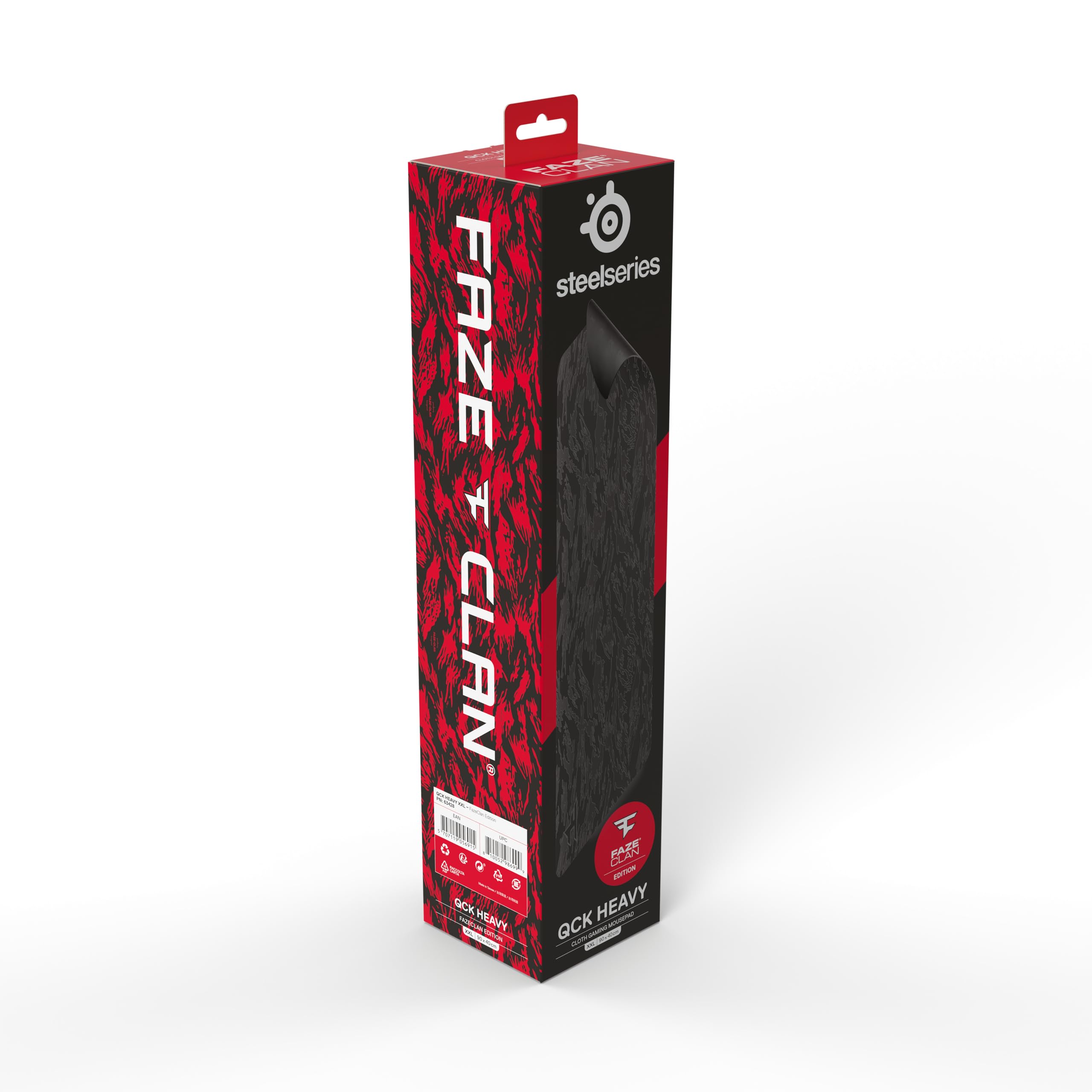 SteelSeries QcK XXL Gaming Mouse Pad - Faze Clan Edition - Thick Cloth Surface - Extra Large Desk Coverage - Optimized for Gaming Sensors - Perfect for Esports & Professional Gaming Setups