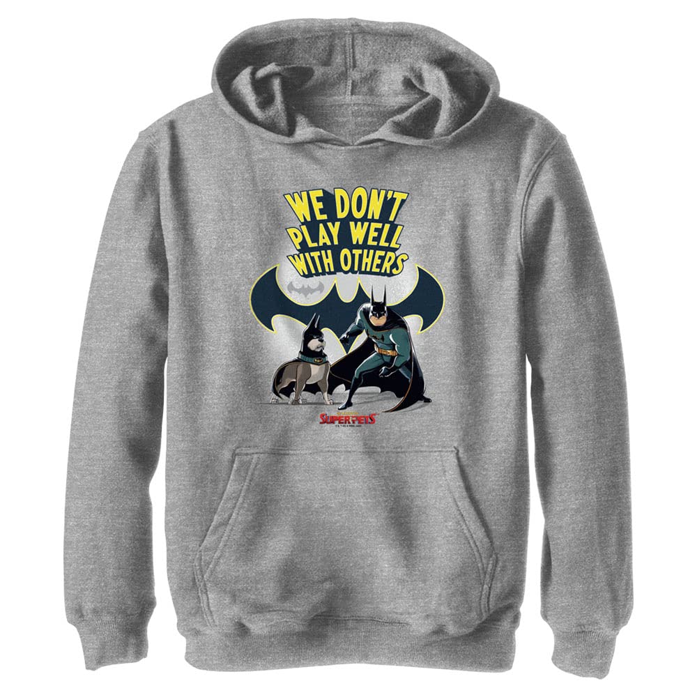 DC Comics Kids' Superhero Hoodie - Batman & Ace Pullover Sweatshirt for Boys & Girls | Perfect for School, Playdates & Superhero Adventures