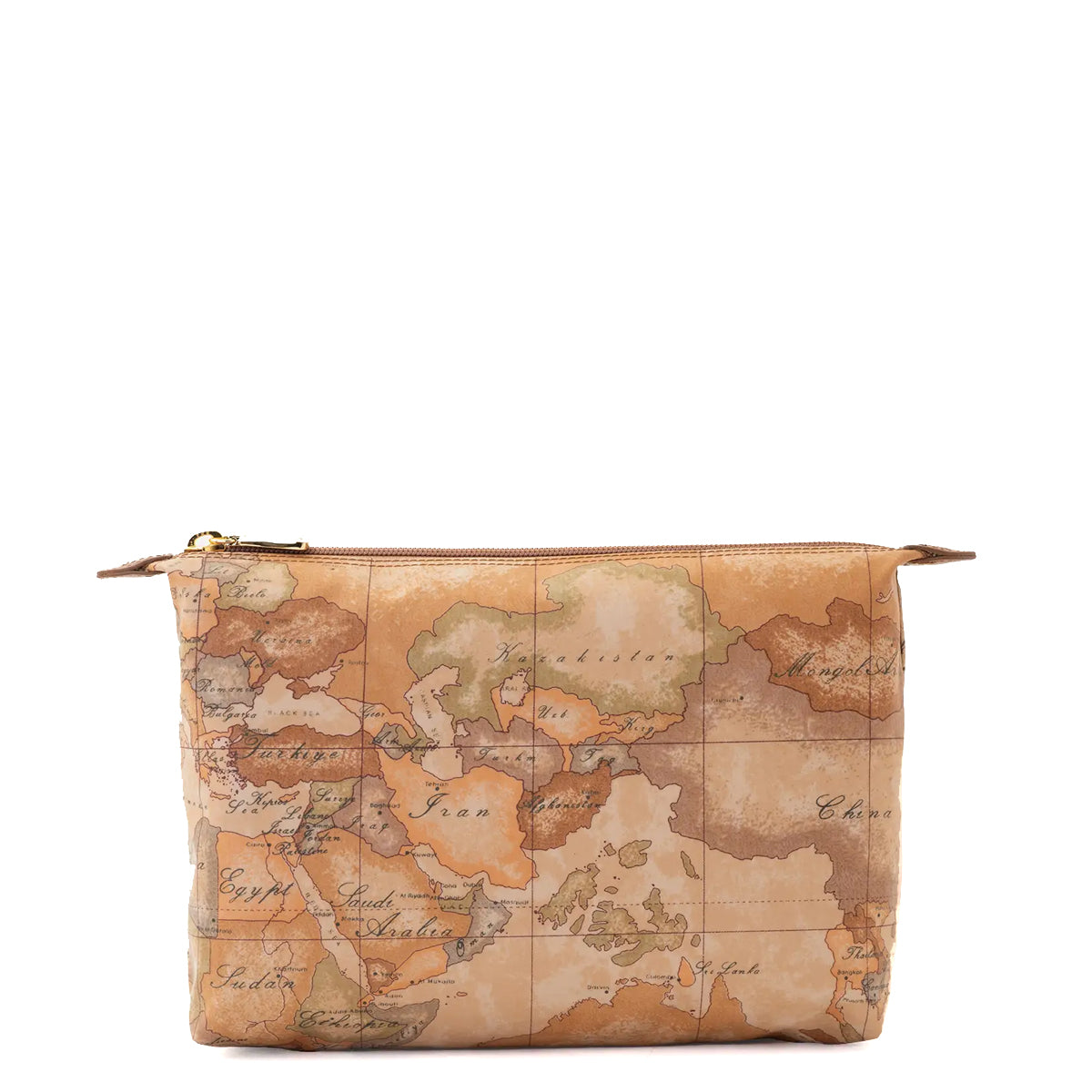 Alviero Martini 1a Classe Medium Geo Soft Beauty Case CQ0046001 in Natural Color - Perfect for Travel & Cosmetic Storage