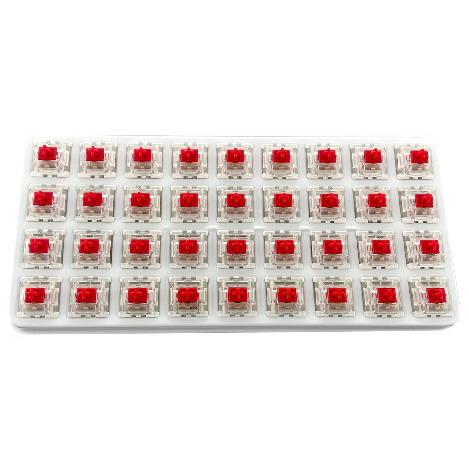 Gateron G Red Pro Switches - Pre-lubed 3pin RGB SMD Linear for Gaming Mechanical Keyboards (36pcs) - Perfect for Esports & Typing