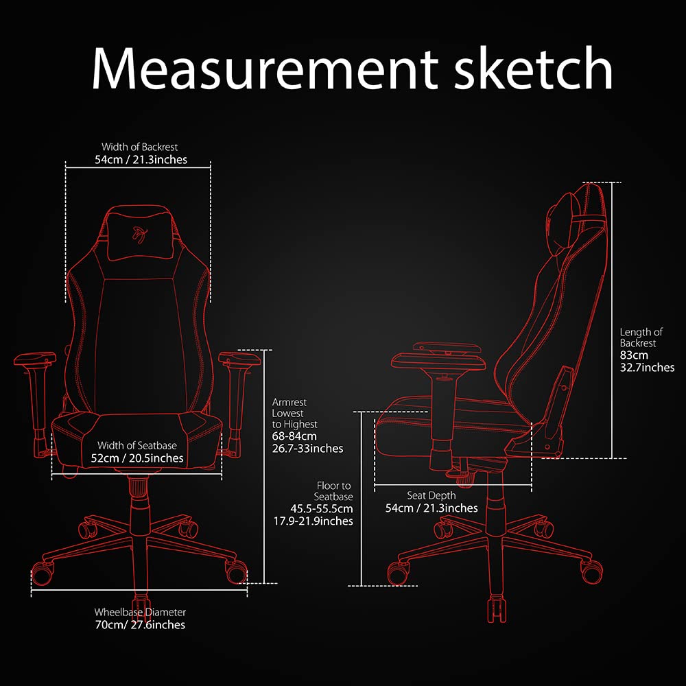 Arozzi Primo Premium Woven Fabric Gaming Chair - Ergonomic High Back Office Chair with 4D Adjustable Armrests, Recliner, Swivel & Tilt Function, Built-in Lumbar Support & Neck Pillow - Dark Grey with Gold Accent - Perfect for Gaming, Working & Home Office Setup
