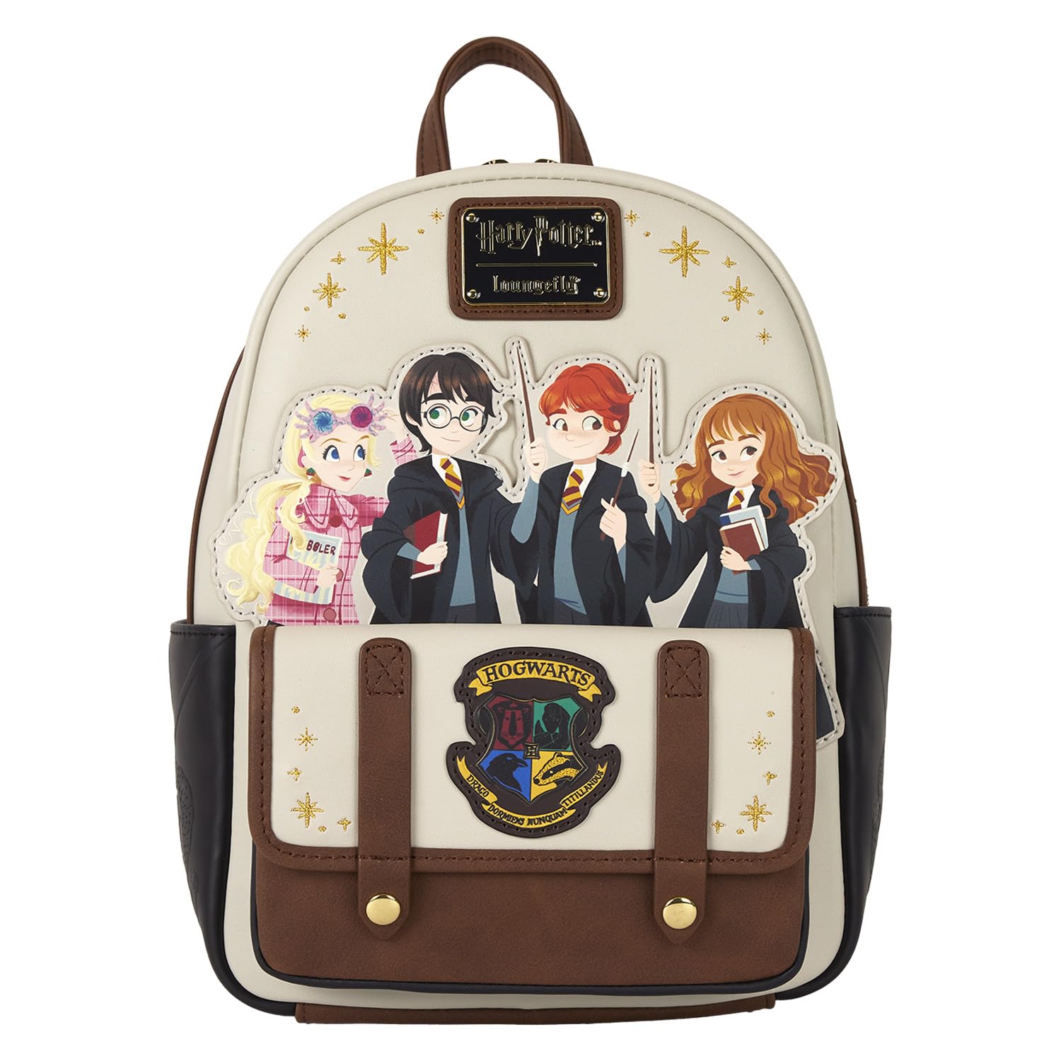 Loungefly Harry Potter Spring Flap Pocket Mini Backpack - Cute Wizarding World Themed Crossbody Bag for Cosplay, Travel & Everyday Use