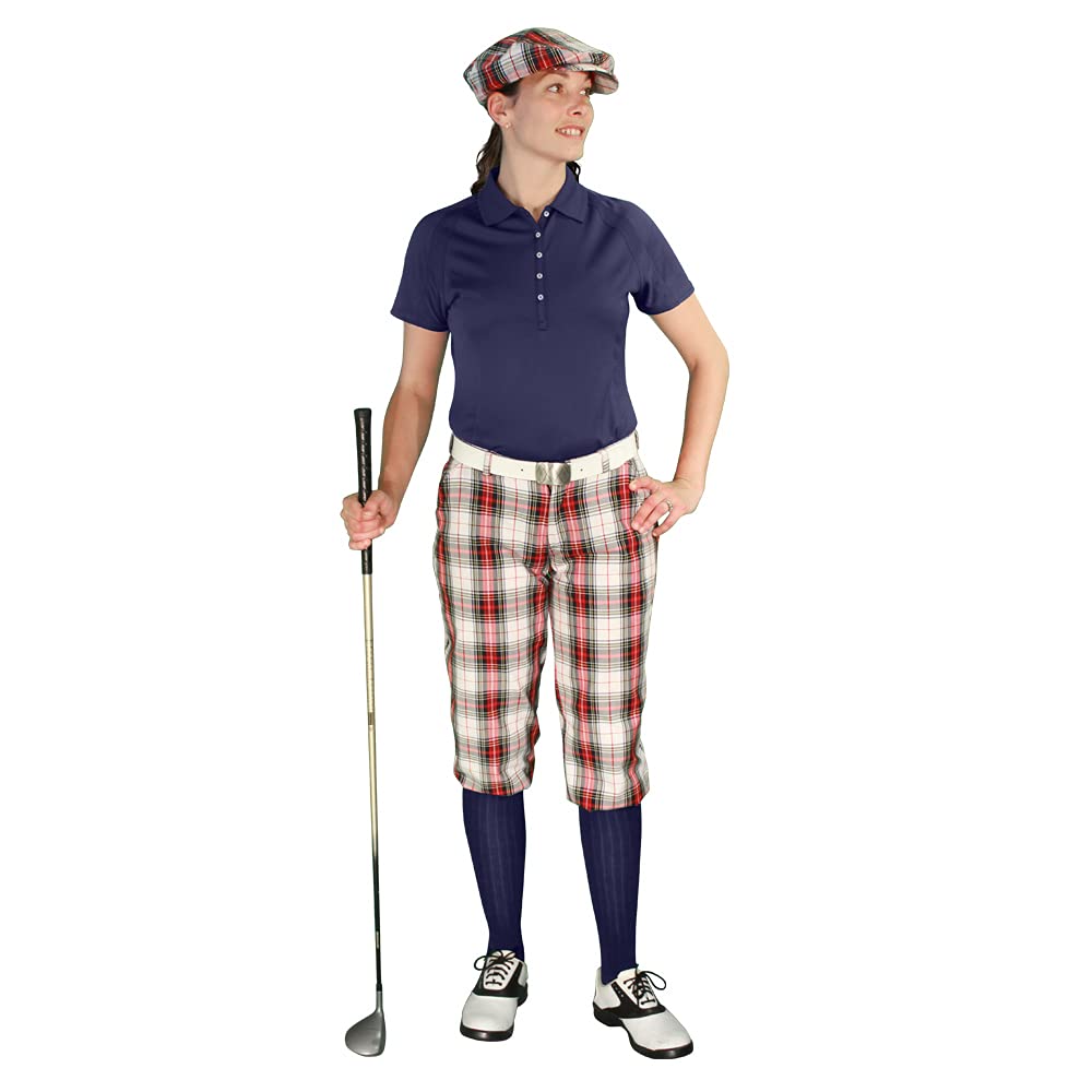 Stewart Collection Ladies 'Par 5' Matching Golf Cap & Over-The-Calf Socks Set - Premium Golf Outfit for Women - Perfect for Golf Tournaments, Country Club Events & Stylish Sporty Looks