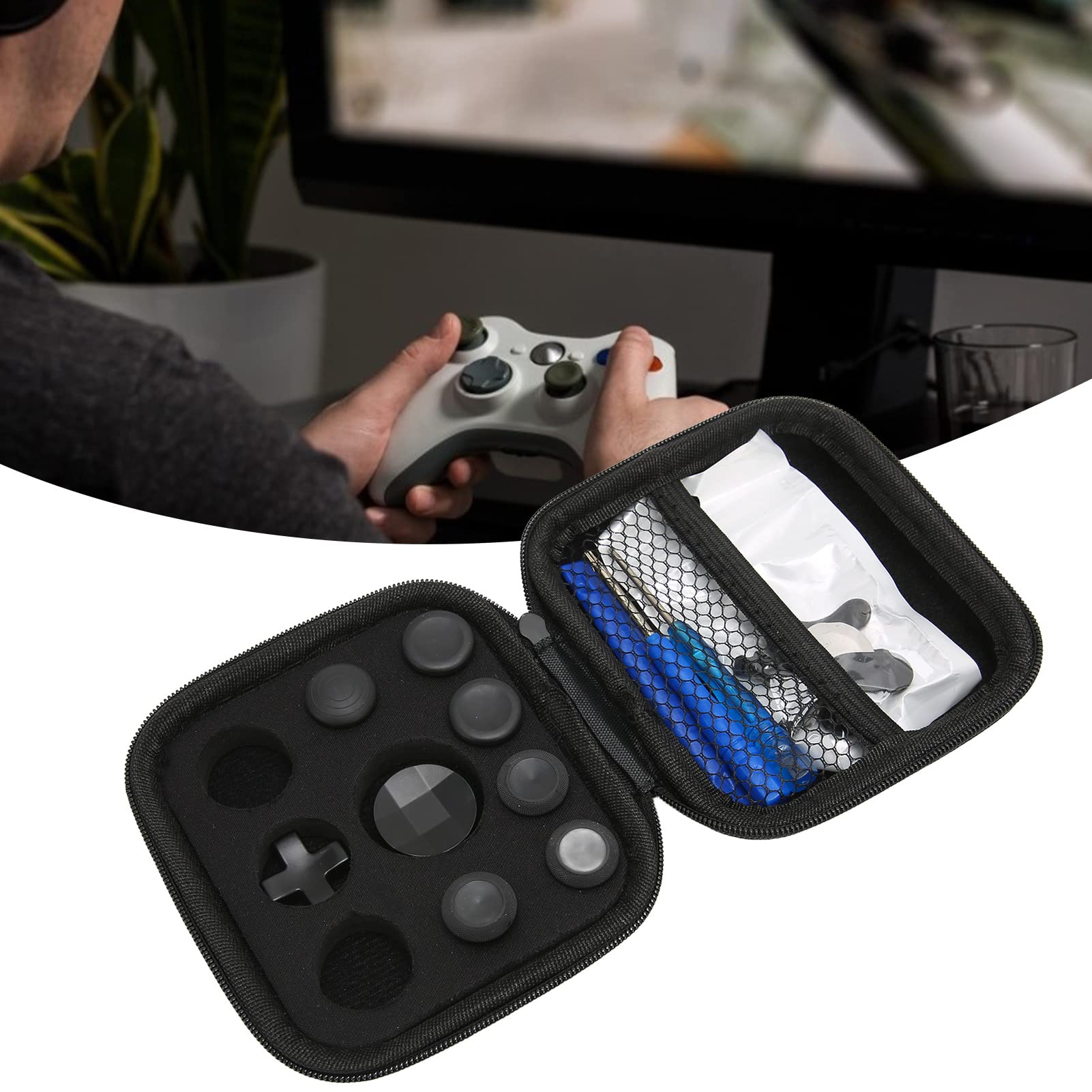 KOSDFOGE Replacement Parts for Xbox One Elite Series 2 Controller - Black Coating Gaming Accessories Compatible with Elite Series 2 | Perfect for Competitive Gaming & Professional Esports Players