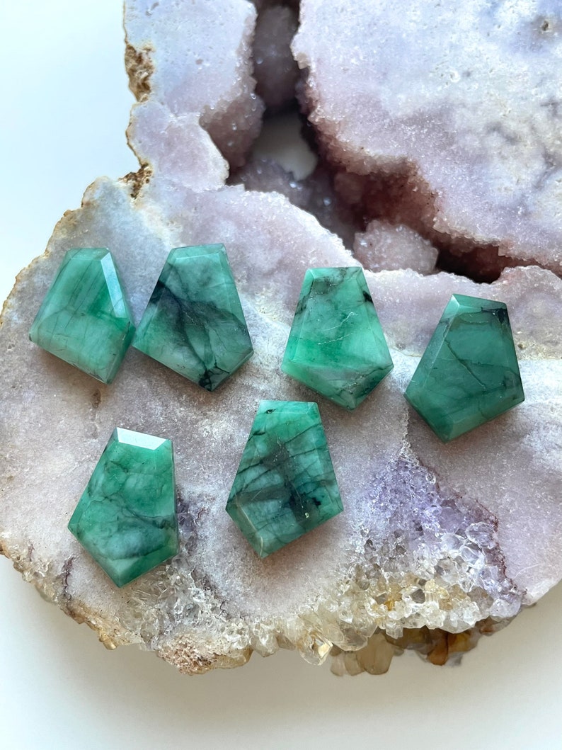 Emerald Pendant Necklace - May Birthstone Gift in 14k Gold Filled or Sterling Silver with Natural Gemstone Slice | Elegant Jewelry for Women, Birthday, Anniversary & Special Occasions