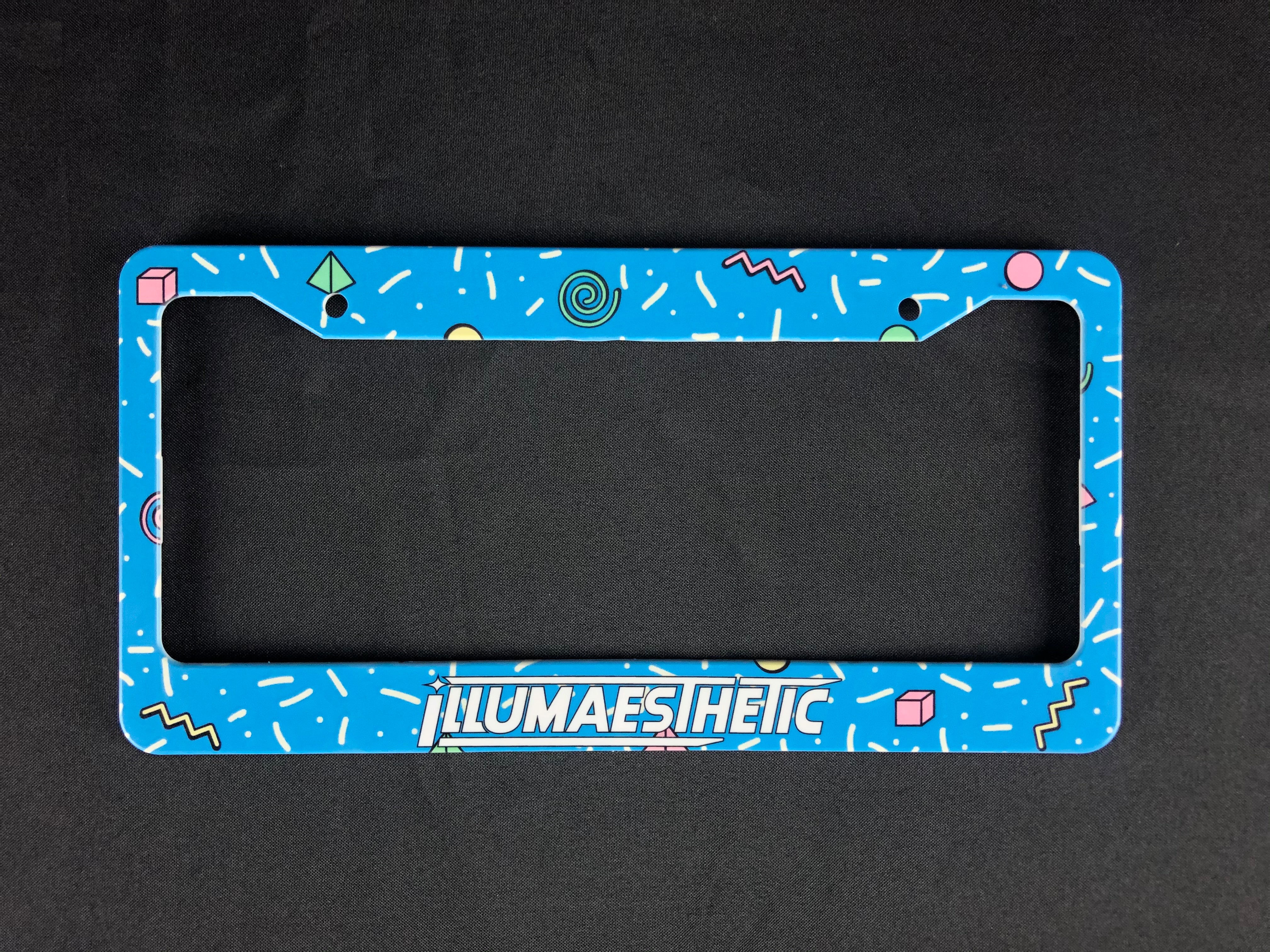 Vintage 90s Style License Plate Frames - Retro Car Accessories for Nostalgic Drivers & 90s Theme Parties