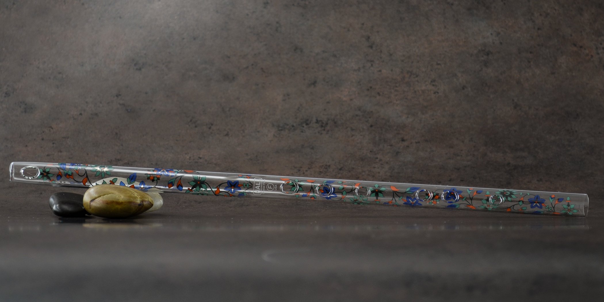 Hall Crystal Flute 11905 - Professional Inline Glass Flute in F Key - Elegant Taj Mahal Design - Perfect for Classical Music Performances, Wedding Ceremonies & Special Occasions