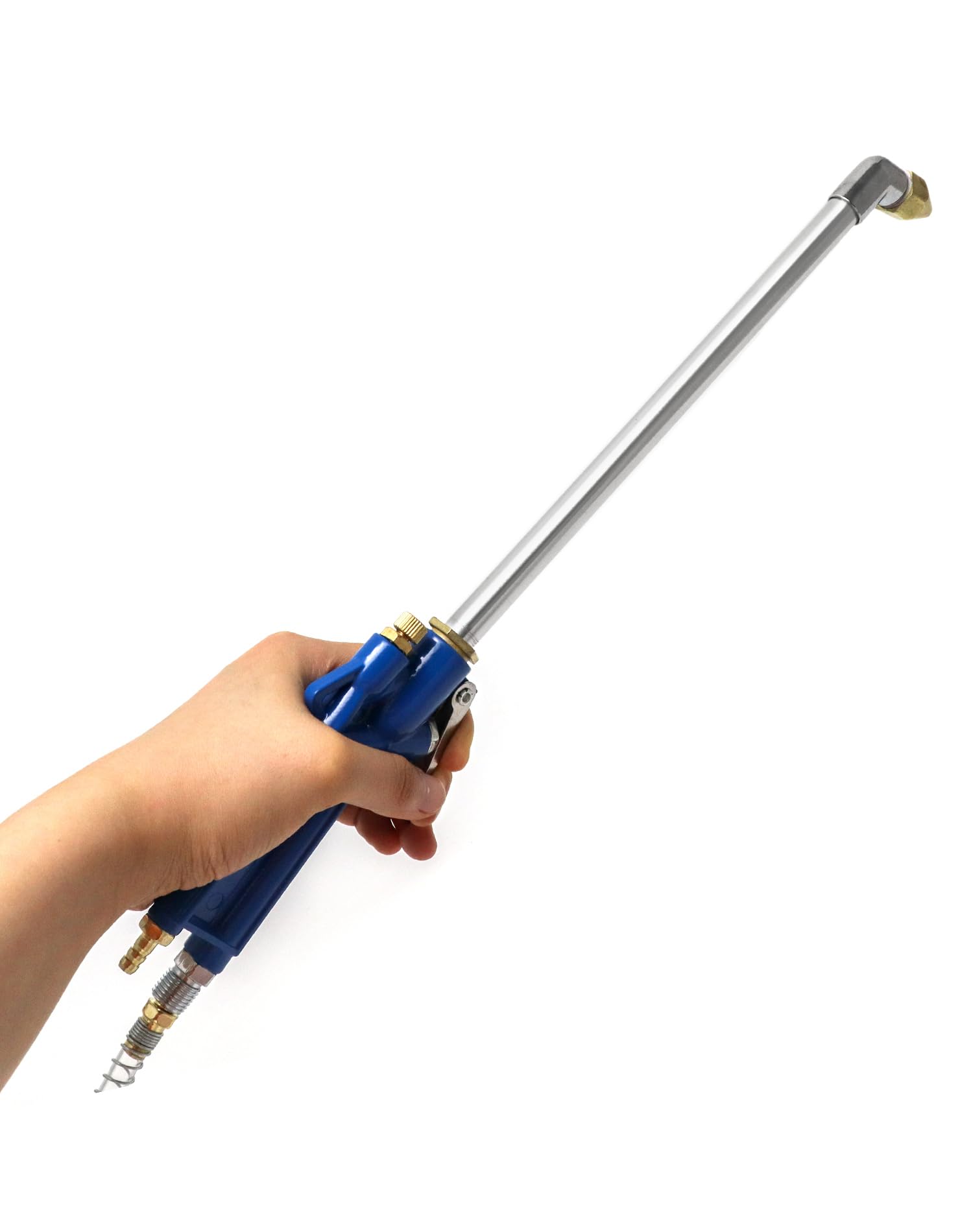 QWORK 2-Piece Air Blow Gun Kit with 4FT Hose - Pneumatic Engine Cleaning Tool & Degreaser Sprayer for Automotive, Machinery & Workshop Maintenance