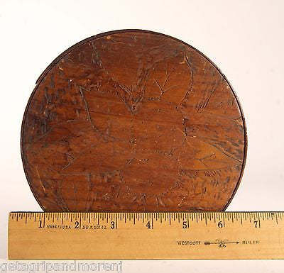 Antique Wooden Round Pantry Box with Cotton Flower Design - Perfect for Kitchen Storage, Bathroom Organization & Home Decor