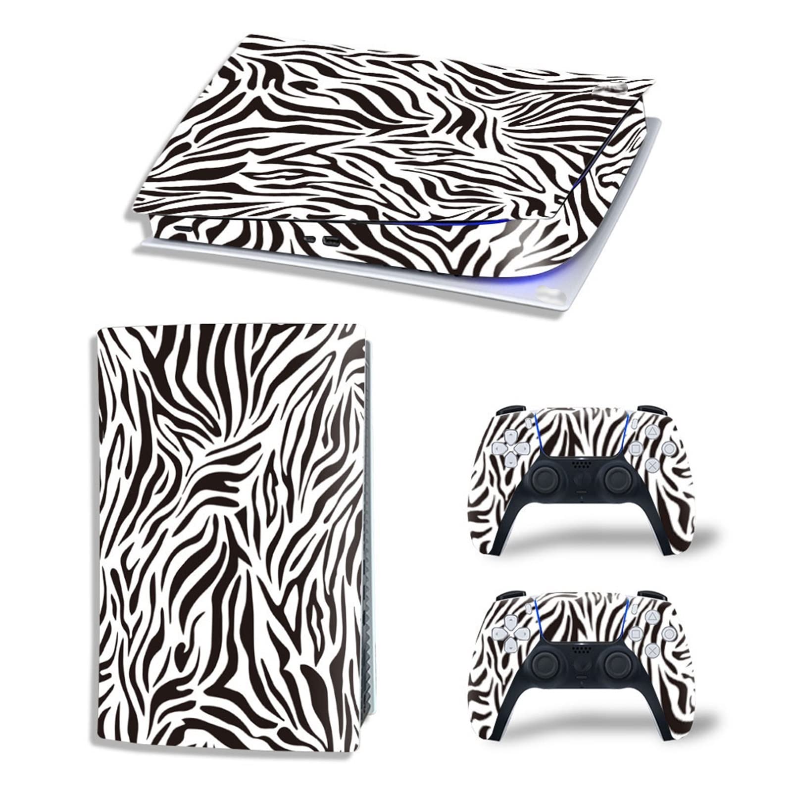 Anime Console Skin Decal for PS5 Digital Edition - Scratch-Resistant Vinyl Protection Cover for 2 Controllers - Bubble-Free Application - Perfect for Gaming Setups & Anime Lovers