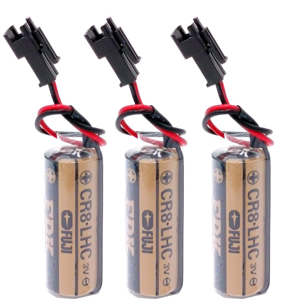 3 Pack CR8.LHC 17430 Lithium Batteries - Replacement for Fuji FDK, Toto TH559EDV410R & THP3053 - Compatible with Eco EFVS, Toto Flush Valves & Faucets - Long-Lasting Backup Power for Smart Toilets & Touchless Faucets