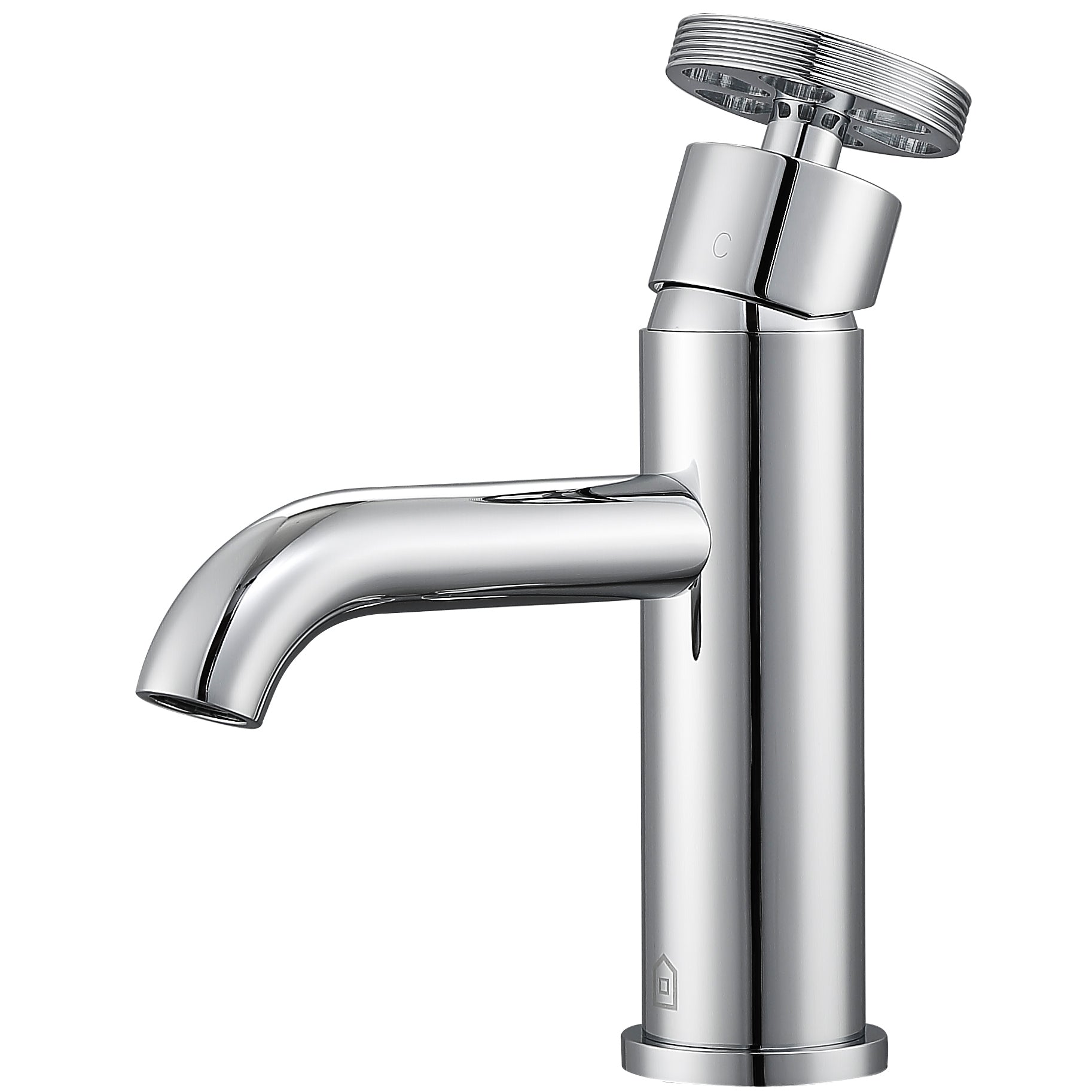 Ancona Nova Series Single Lever Chrome Bathroom Faucet - Modern Waterfall Spout Design for Sink Vanity, Perfect for Home & Hotel Bathroom Renovation