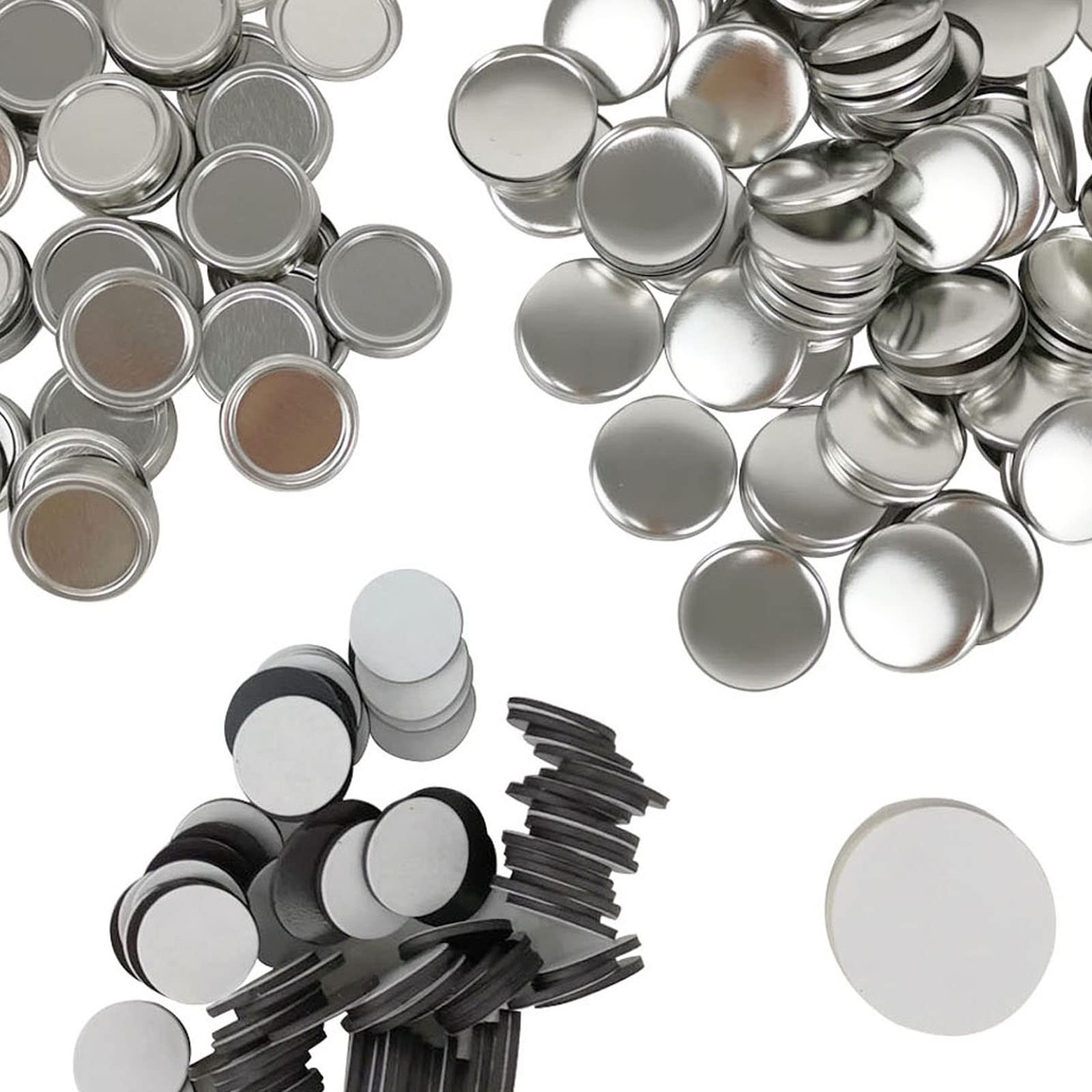 INTSUPERMAI 3 Inch (75mm) Round Rubber Refrigerator Magnets - 100 Sets DIY Craft Magnets for Button Maker Press Machine - Perfect for Fridge Organization, School Projects, Office Whiteboards & DIY Crafting