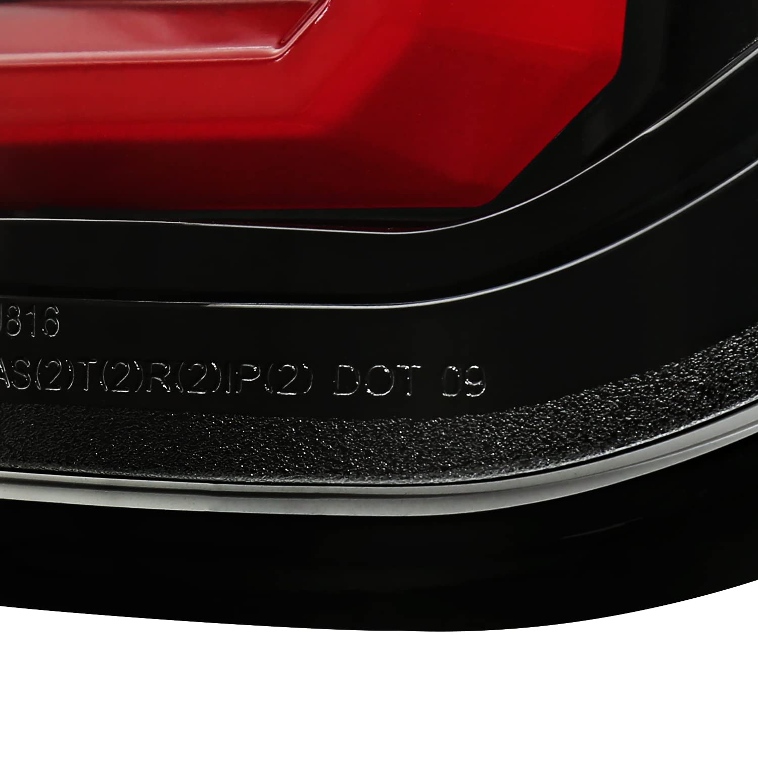 Spec-D Tuning Jet Black Tail Lights with Red LED Bar for 2009-2014 Ford F150 - Left & Right Pair Assembly - Upgrade Your Truck's Style & Night Visibility (Perfect for Off-Roading & Night Driving)