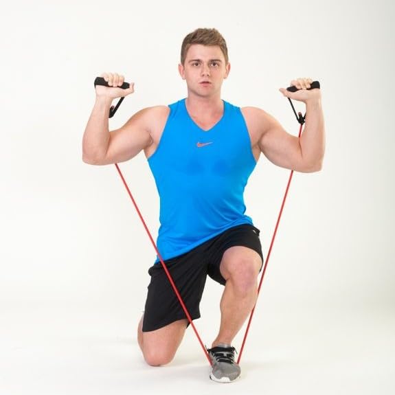 Black Resistance Band with Door Anchor - Home & Gym Workouts