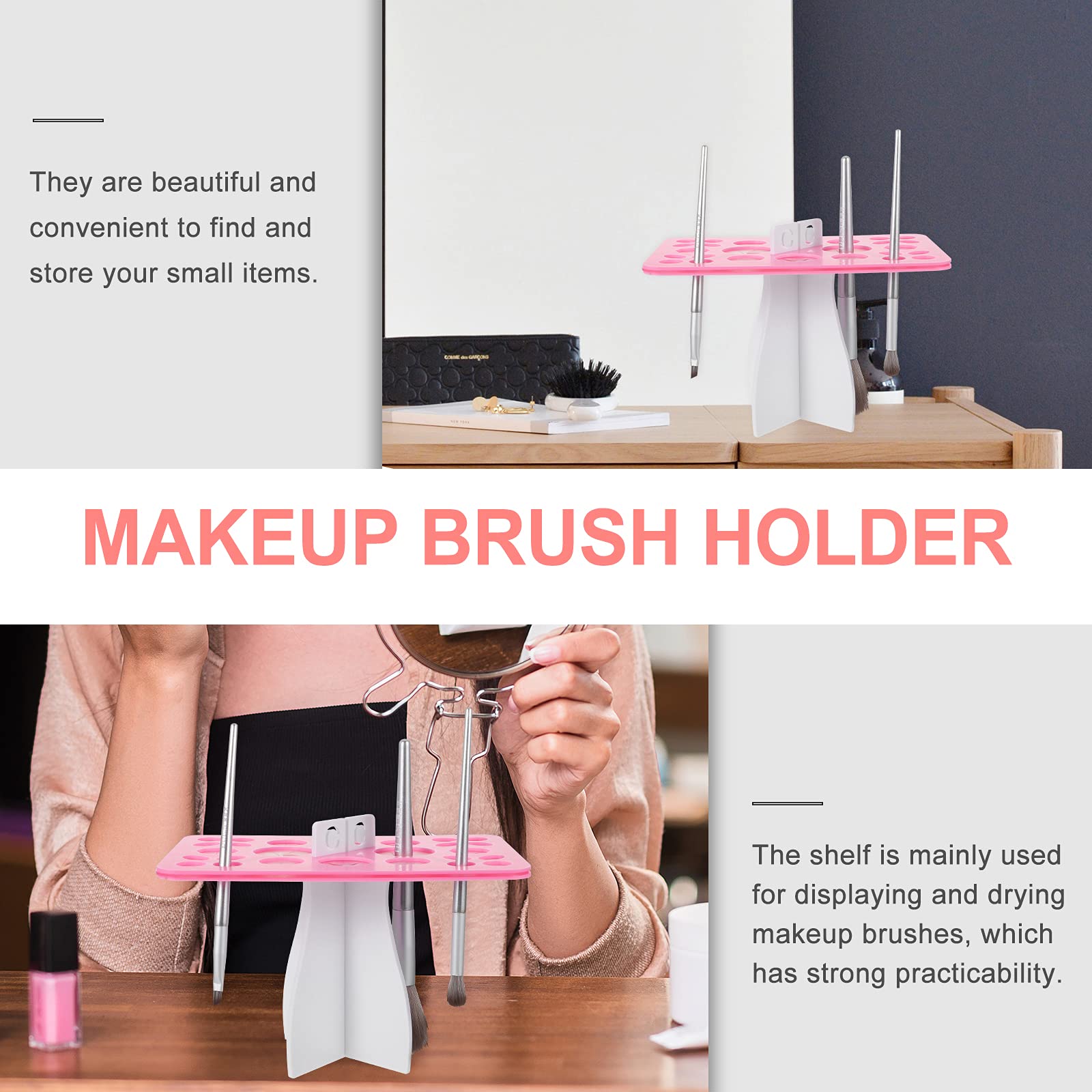 1pc Foldable Makeup Brush Drying Rack | Collapsible Cosmetic Brush Organizer | Perfect for Makeup Lovers & Artists | Ideal for Home, Salon, and Travel Use