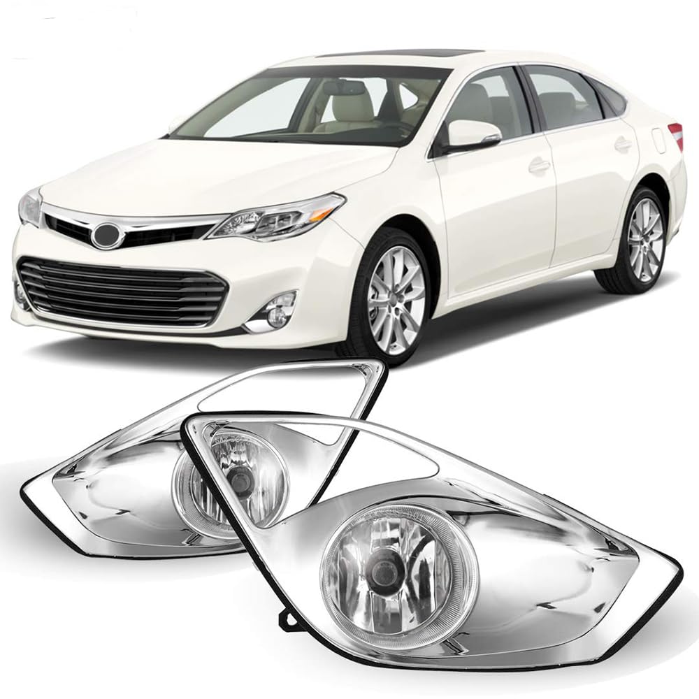 Winjet OEM Series Clear Lens Fog Lights for 2013-2015 Toyota Avalon - Complete Driving Fog Lamp Kit with Switch & Wiring Harness | Perfect for Night Driving, Off-Road Adventures & Low Visibility Conditions