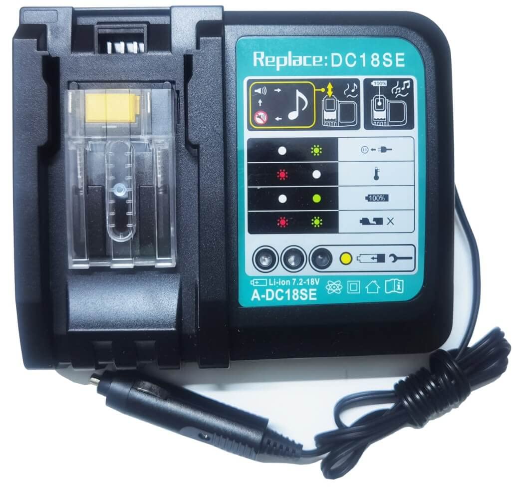 Makita DC18SE Compatible Lithium Ion Car Battery Charger for BL1835B BL1845B BL1820B BL1815B BL1835 BL1840 - Fast Vehicle Charging for Power Tools, DIY Projects, and Emergency Car Battery Boost