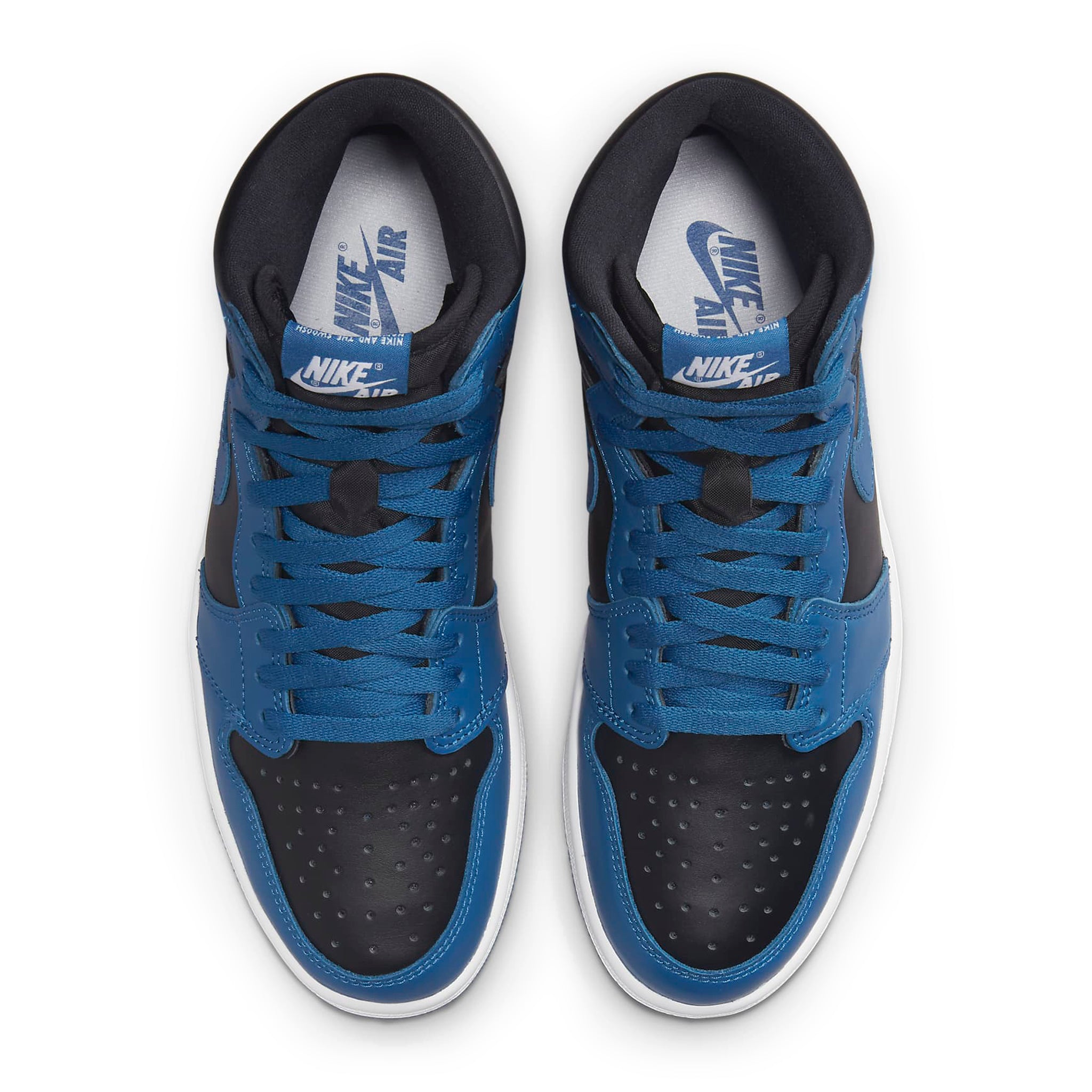 Original Air Jordan 1 Retro OG High Dark Marina Blue Basketball Shoes - Men's Sneakers for Streetwear & Casual Outfits