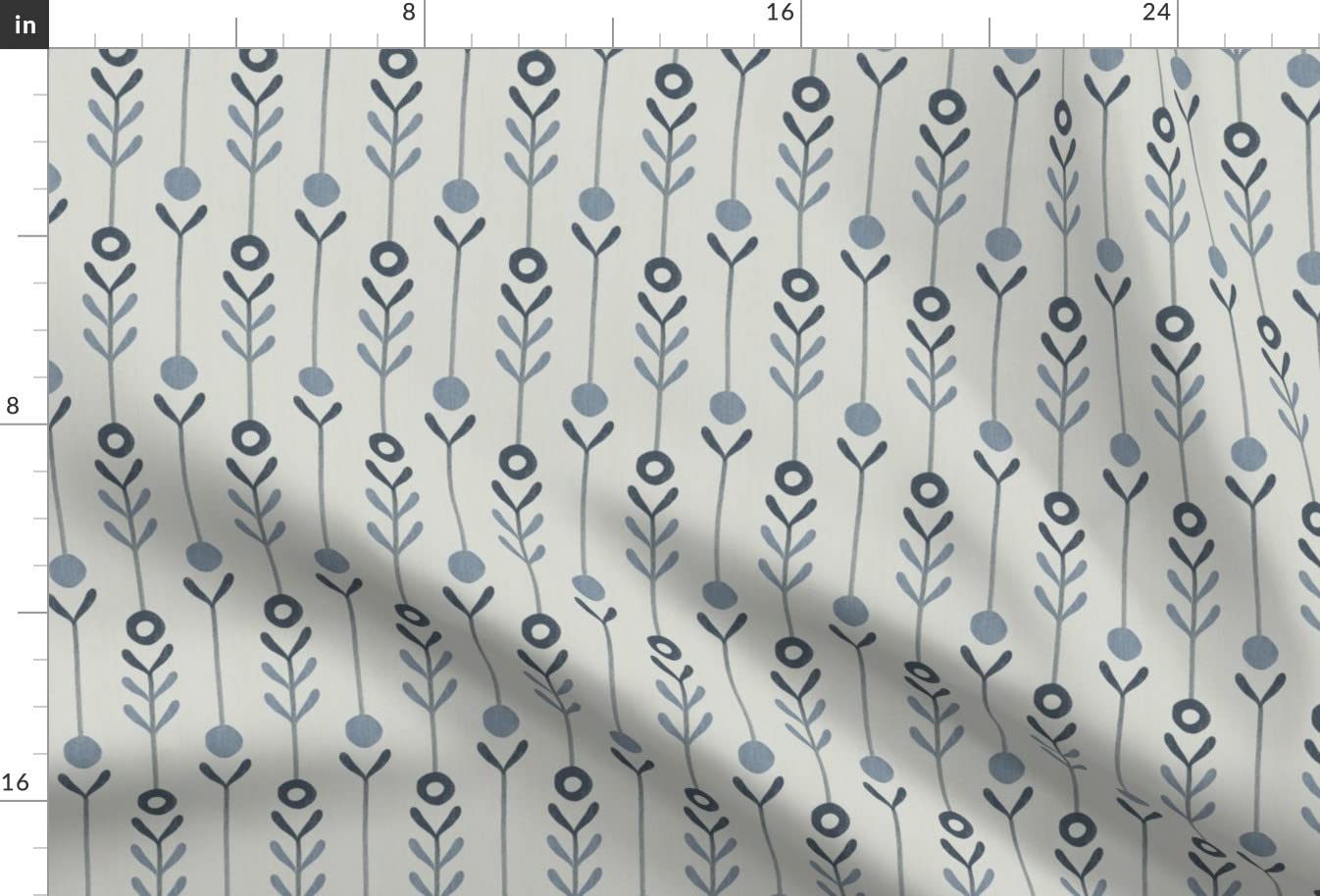 Farmhouse Flowers Small Modern Printed Minky Fabric Fat Quarter - Soft Plush Material for Sewing Baby Blankets, Quilt Backing & DIY Plush Toys - Nursery Decor & Craft Projects