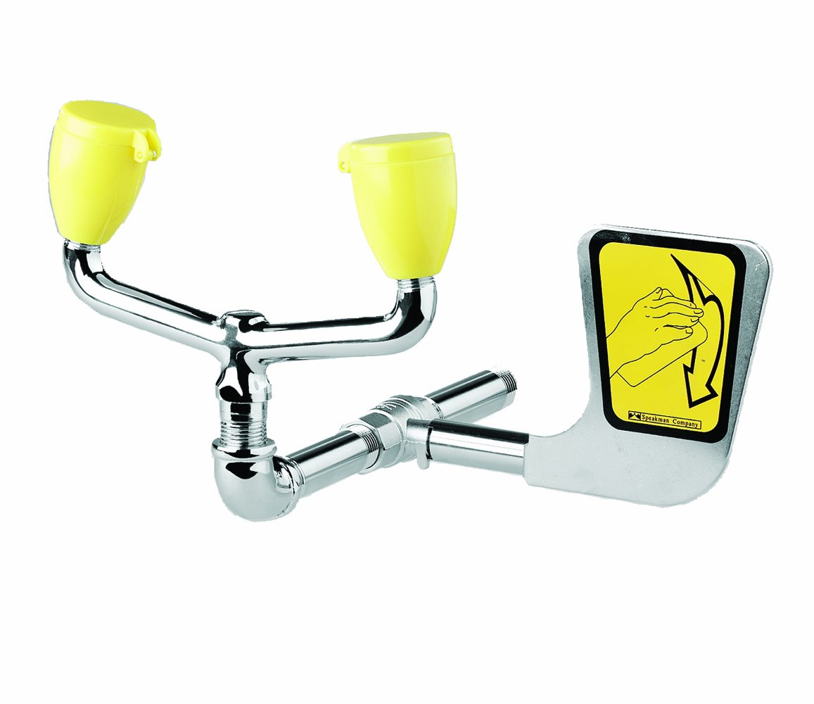 Speakman SE-575 Emergency Eye and Face Wash Station - ANSI-Compliant Lab Safety Equipment for Chemical Splash Protection | Perfect for Laboratories, Industrial Workplaces & Science Classrooms