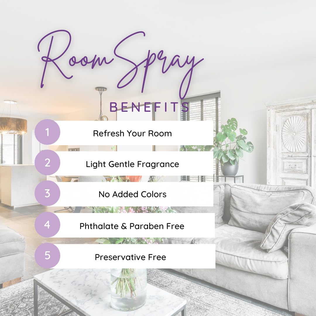 Amber Romance Room Spray 16 oz - Natural Fragrant Aromatic Mist for Home, Office & Bedroom | Paraben-Free, No Artificial Colors or Preservatives | Perfect for Relaxation, Stress Relief & Creating Cozy Atmosphere