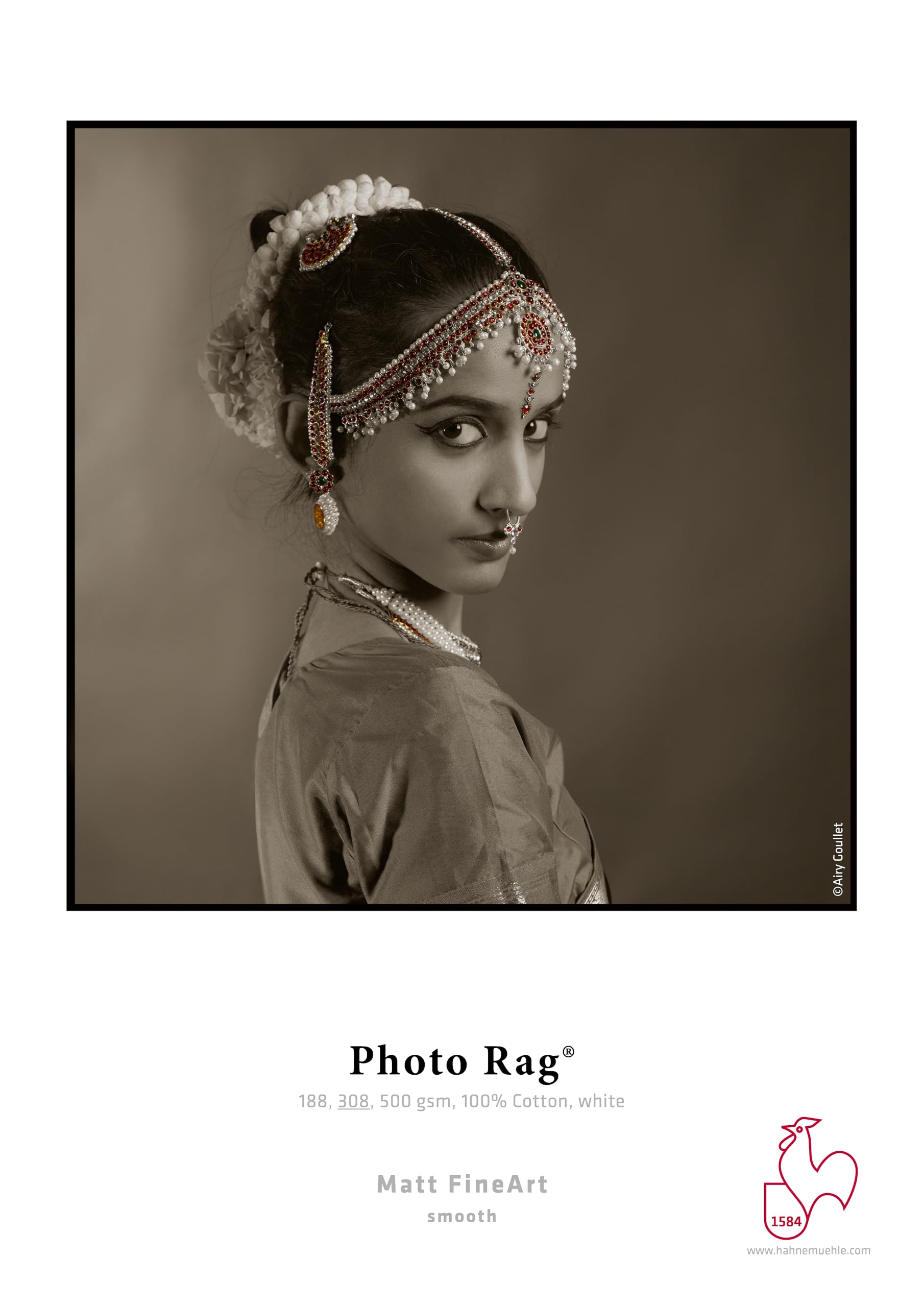 Hahnemühle Photo Rag 308 Fine Art Paper - A2 Size (16.5x23.4 in) - 25 Sheets Pack - Premium Inkjet Paper for Photography & Art Prints - Perfect for Professional Printing, Framing & Gifts