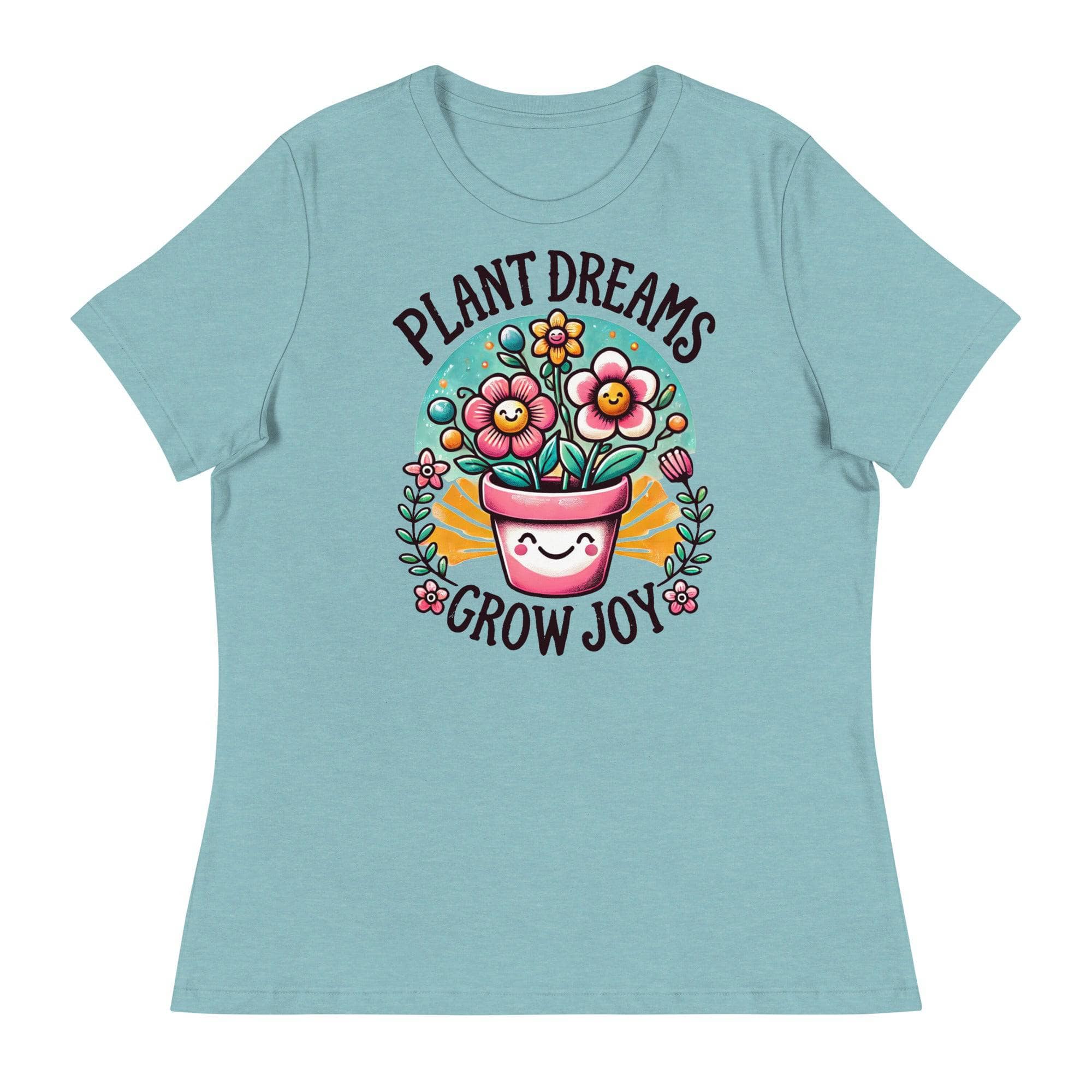Plant Dreams Grow Joy T-Shirt - Inspirational Gardening Tee for Plant Lovers, Comfortable Cotton Shirt for Women & Men - Perfect for Gardening, Outdoor Activities & Casual Wear