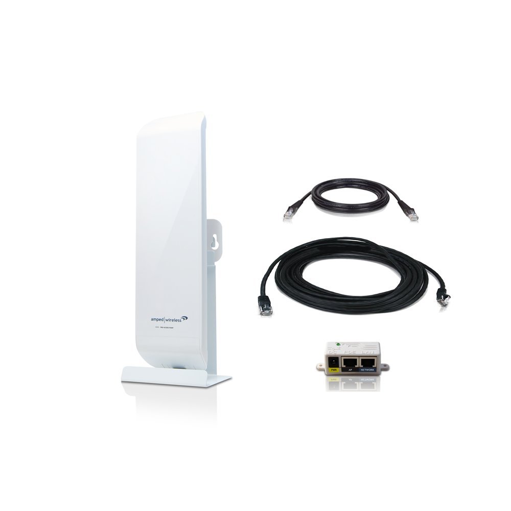 Amped Wireless AP600EX High Power 600mW Wireless-N Pro Access Point - Long Range WiFi Extender for Home & Office - White | Ideal for Large Spaces, Gaming & Streaming