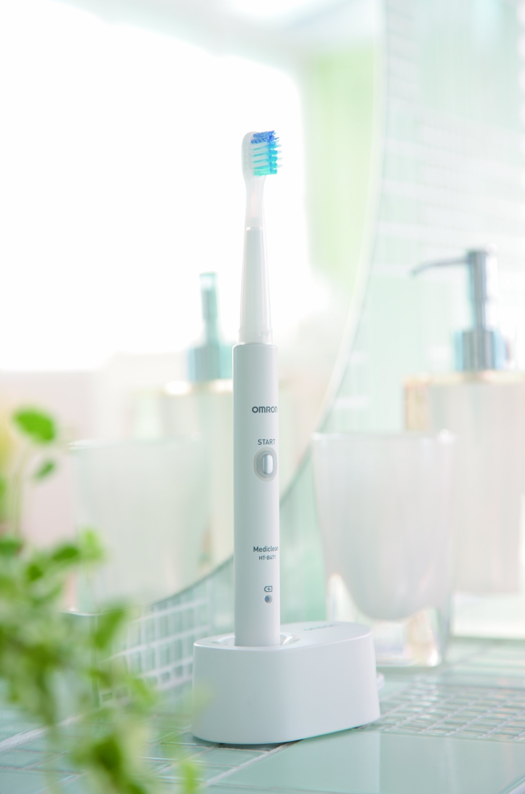 Omron HT-B471-W Electric Toothbrush - Advanced Sonic Cleaning Technology, White | Perfect for Travel, Home & Daily Oral Care