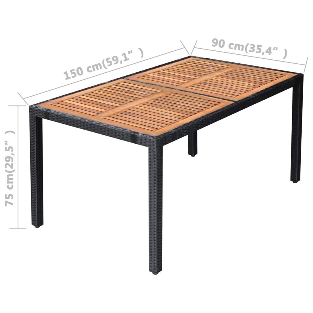 7-Piece All-Weather Outdoor Dining Set - Durable Poly Rattan Table & Chairs for Patio, Backyard, Garden, Poolside - Perfect for Al Fresco Dining & Outdoor Entertaining