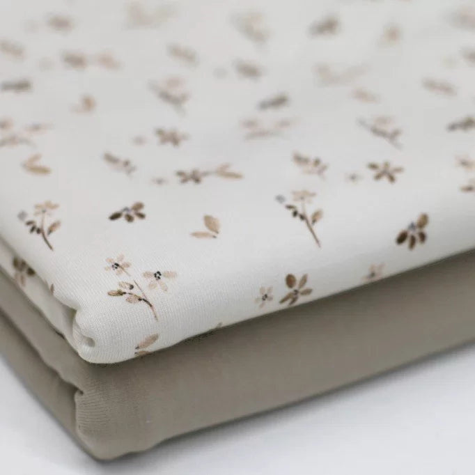 Cozy Beige Knit Sweater with Floral Design - Perfect for Fall Layering & Casual Outfits