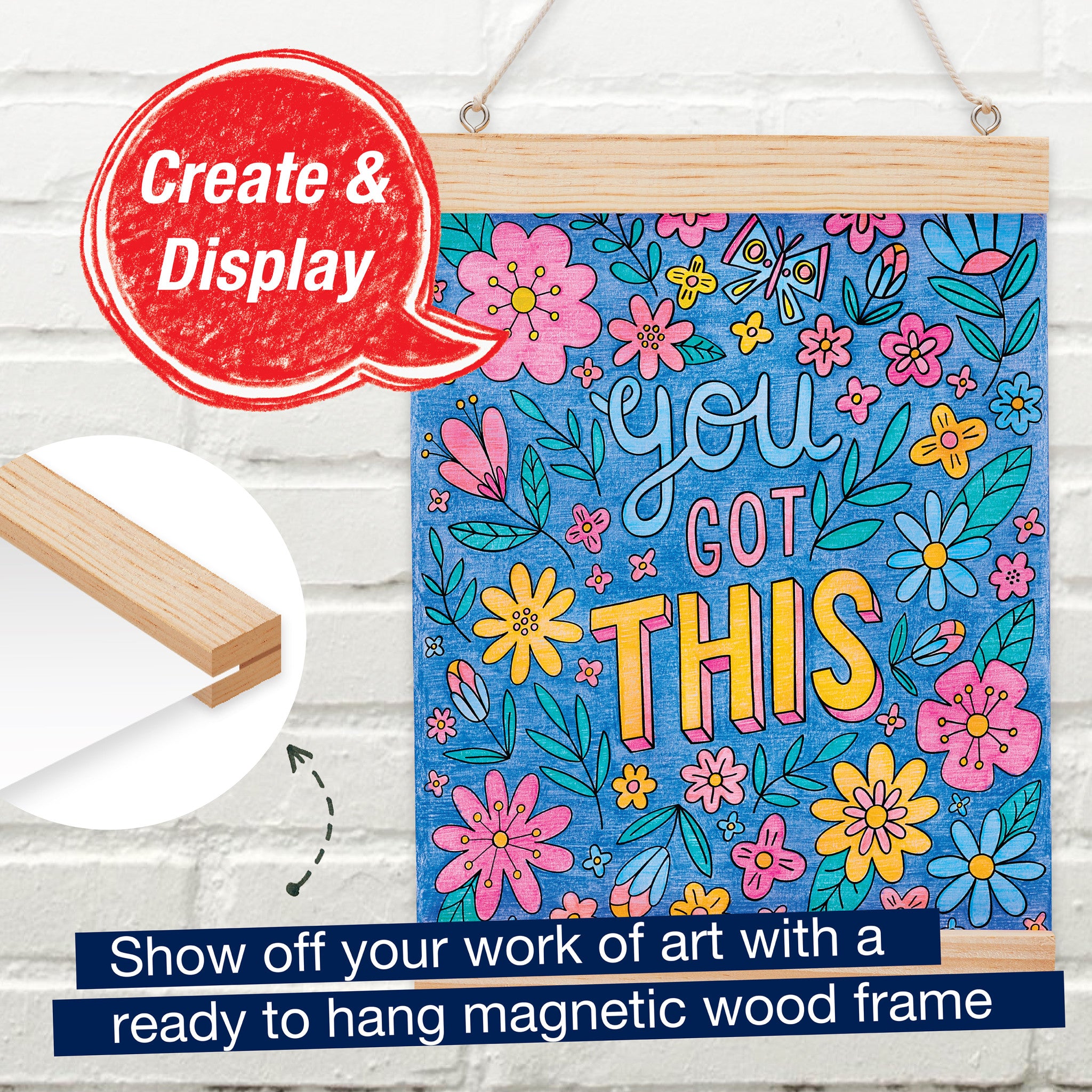 Color by Number Wall Art - 'You Got This' Motivational Painting Kit #770636 for Home & Office Decor