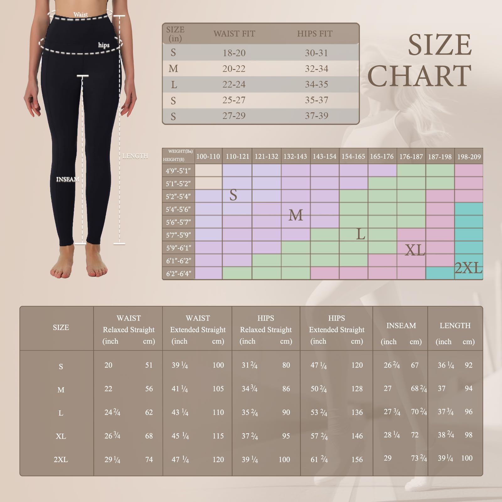 High Waisted Yoga Pants for Women - Tummy Control Workout Leggings with Pockets | Gym, Running & Lounge Wear