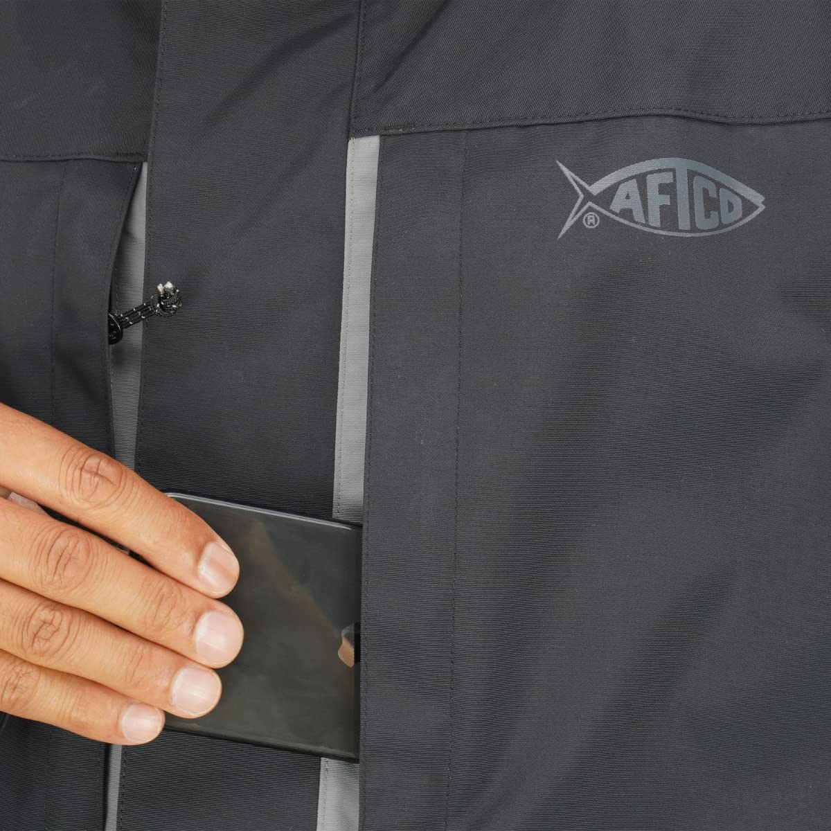 AFTCO Men's Hydronaut Fishing Jacket - Waterproof Windbreaker for Outdoor Sports (Size MJ33CHRM) - Ideal for Boating, Hiking & Cold Weather Protection