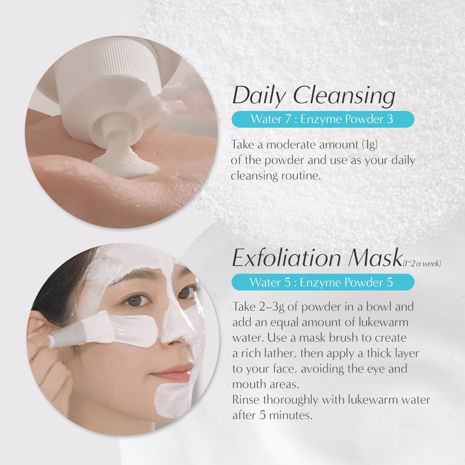 Petitfee B-Glucan Enzyme Powder Wash 2.82 oz (80g) - Gentle Exfoliating Facial Cleanser with Papaya Extract & Rice Ferment for Daily Use | Korean Skincare, Powder-to-Foam Cleanser for Sensitive Skin | Perfect for Morning Routine & Deep Cleansing