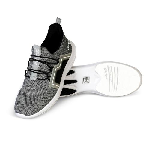 KR Strikeforce Patriot Grey/Black Men's Bowling Shoes - Premium Sliding Sole for Competitive Play - Perfect for League Nights & Tournament Bowling