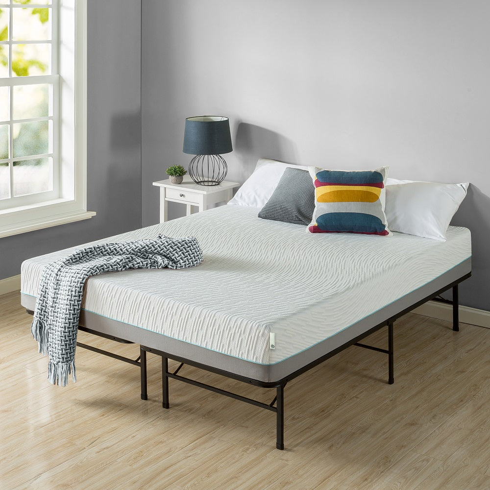 Zinus Shawn SmartBase Metal Foundation - Queen Size Bed Frame with Heavy Duty Steel Slats, No Box Spring Needed - Perfect for Platform Beds, Guest Rooms & Dormitories