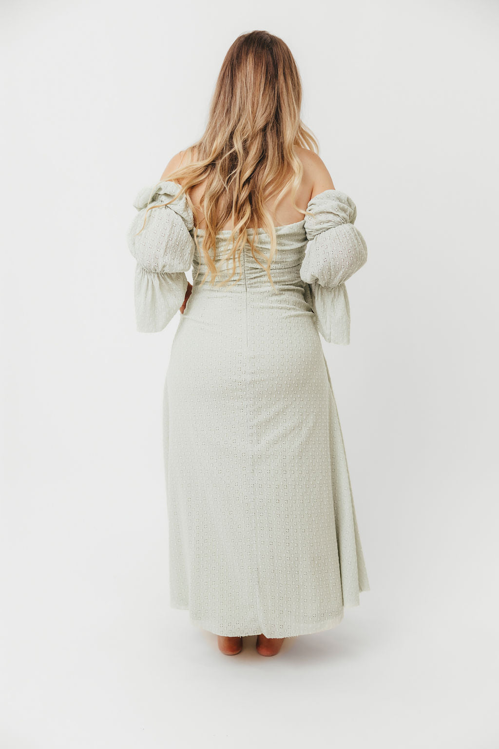 Corrine Tiered Sleeve Maxi Dress with Pockets - Bump Friendly Maternity Dress, Inclusive Sizing (S-3XL) in Refreshing Mint Green | Perfect for Baby Showers, Beach Vacations & Summer Weddings