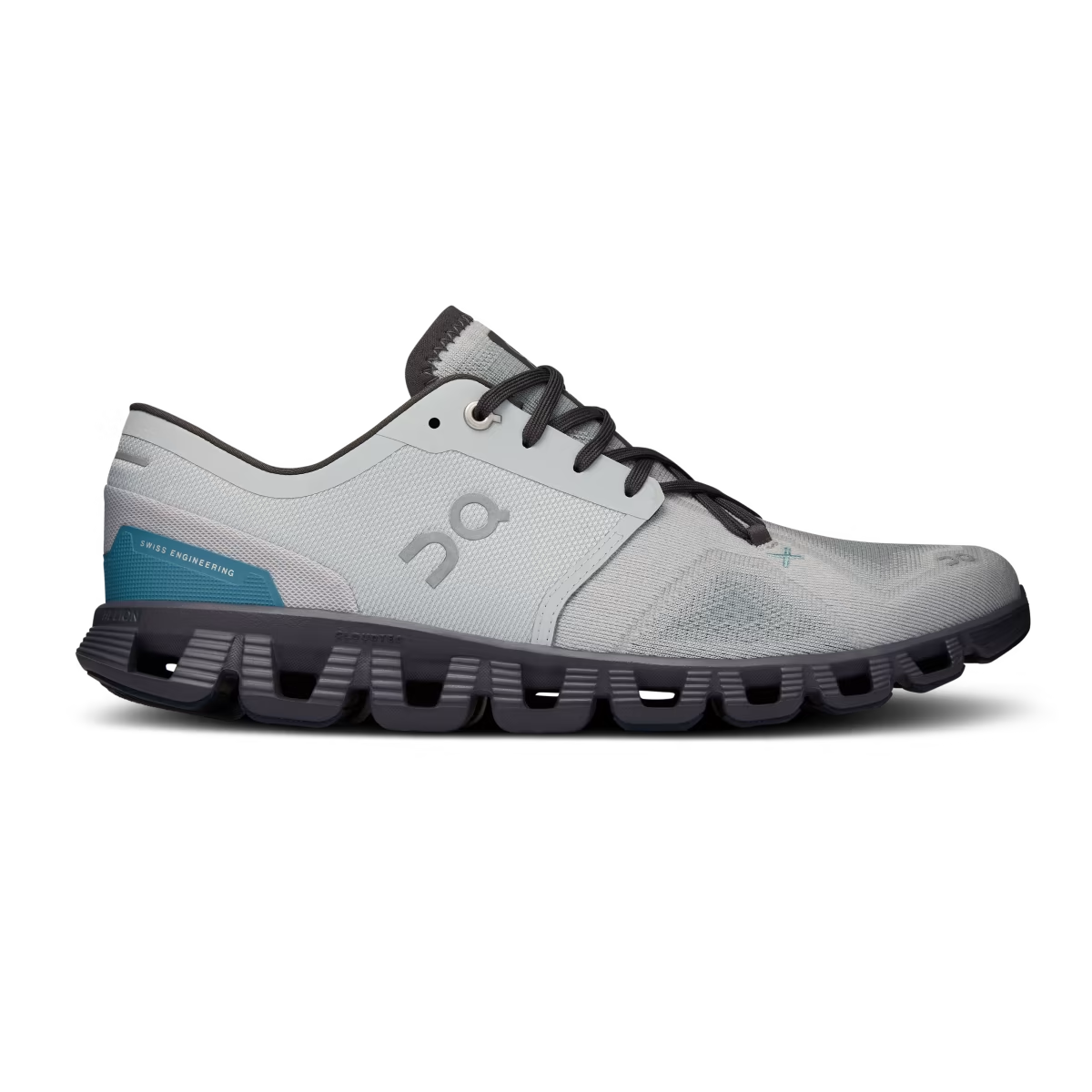On Running Men's Cloud X 3 Running Shoes - Lightweight Trail & Road Running Sneakers for Men (Glacier/Iron) - Perfect for Jogging, Gym Workouts & Outdoor Activities