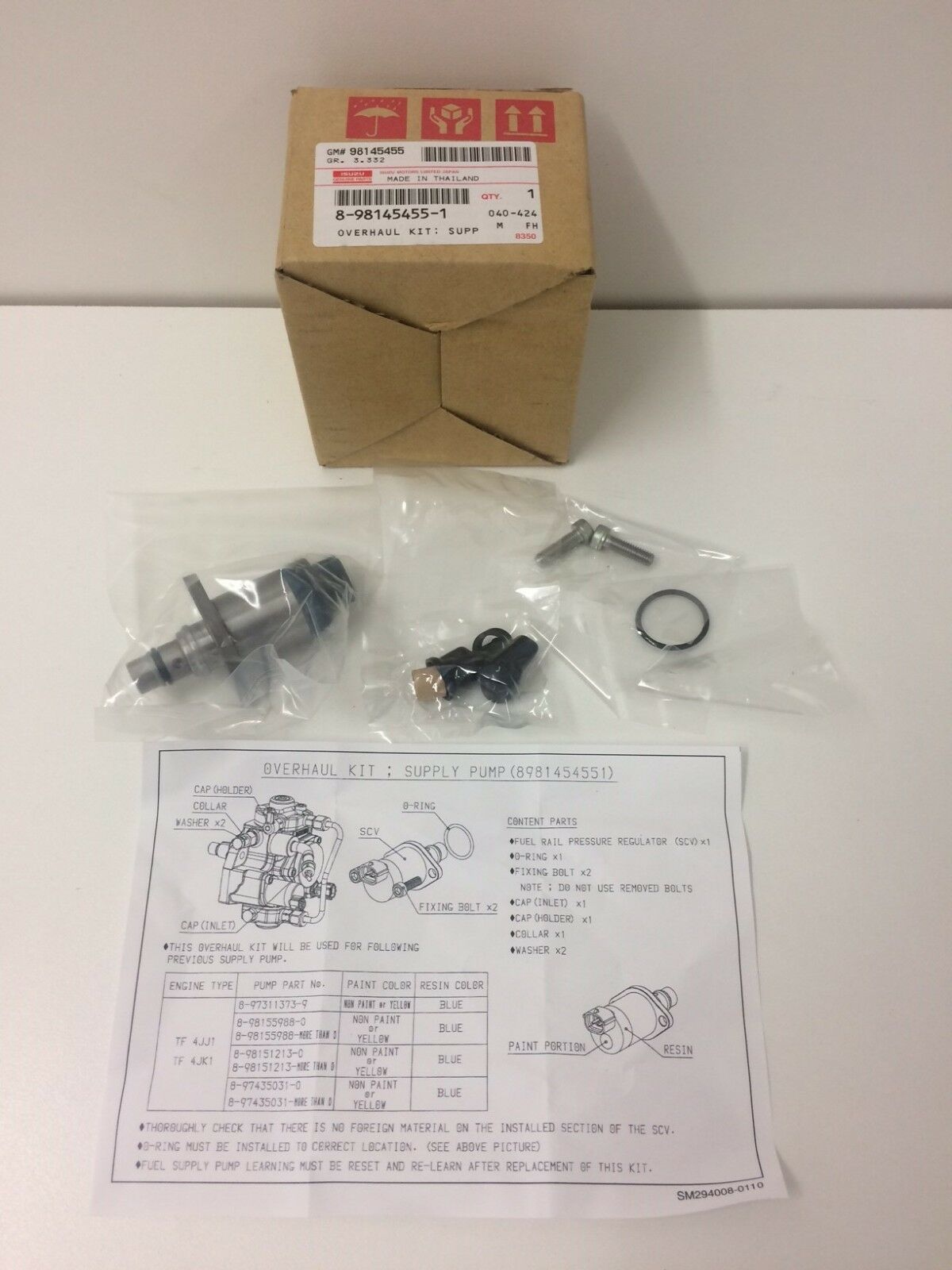Genuine RA Rodeo/RC Colorado 4JJ1 Diesel Fuel Pressure Regulator Solenoid Kit - Replacement Part for Improved Engine Performance & Fuel Efficiency