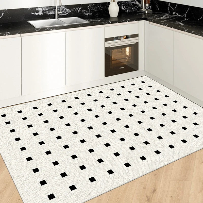 Briar PVC Geometric Waterproof Kitchen Rug - Non-Slip Floor Mat for Kitchen, Balcony, Laundry Room & Entryway - Easy to Clean Indoor Outdoor Carpet