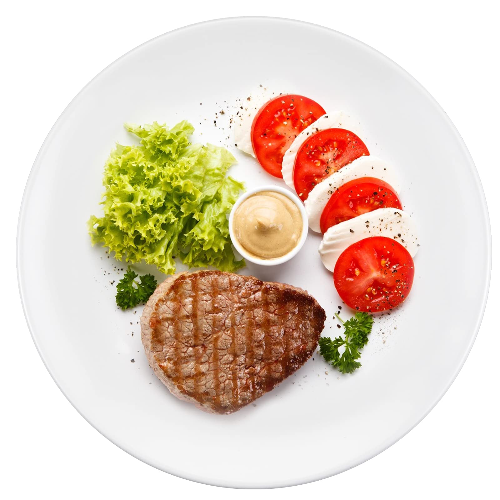 Premium 11-Inch White Melamine Dinner Plates - Set of 6, Durable & Dishwasher Safe Round Deep Plates for Restaurant, Home, Party & Outdoor Use - PYW-11-06