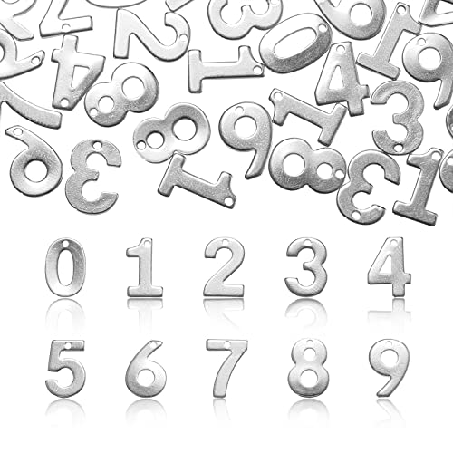 Number Steel Charm_100 Pcs