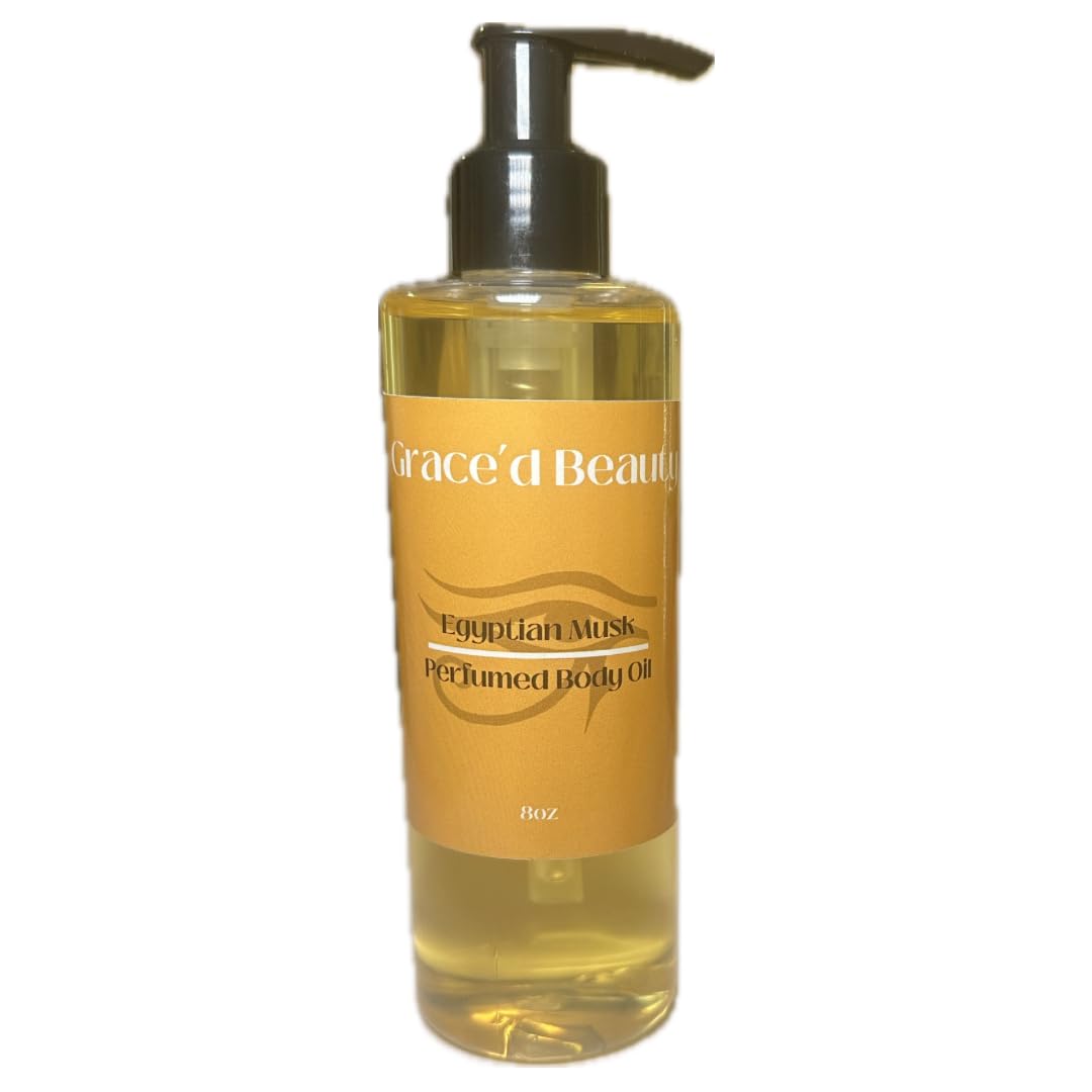 Grace'd Beauty Egyptian Musk Body Oil - Natural Moisturizing & Long-Lasting Fragrance for Women, Perfect for Massage, Aromatherapy & Daily Skincare