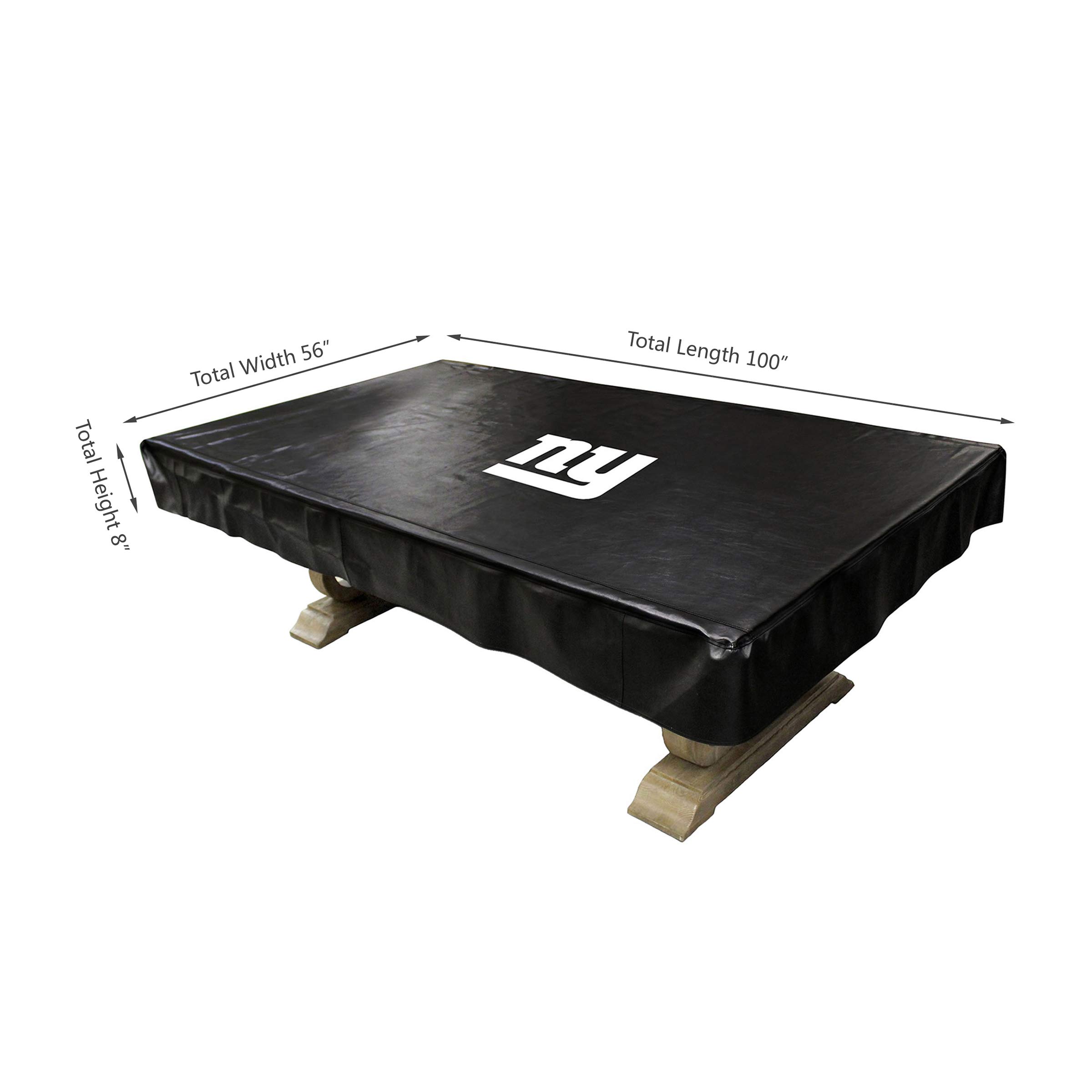 New York Giants 8-Foot Deluxe Pool Table Cover - Waterproof & Durable Billiard Table Protector for Indoor/Outdoor Use - Perfect for Game Rooms, Bars & Man Caves
