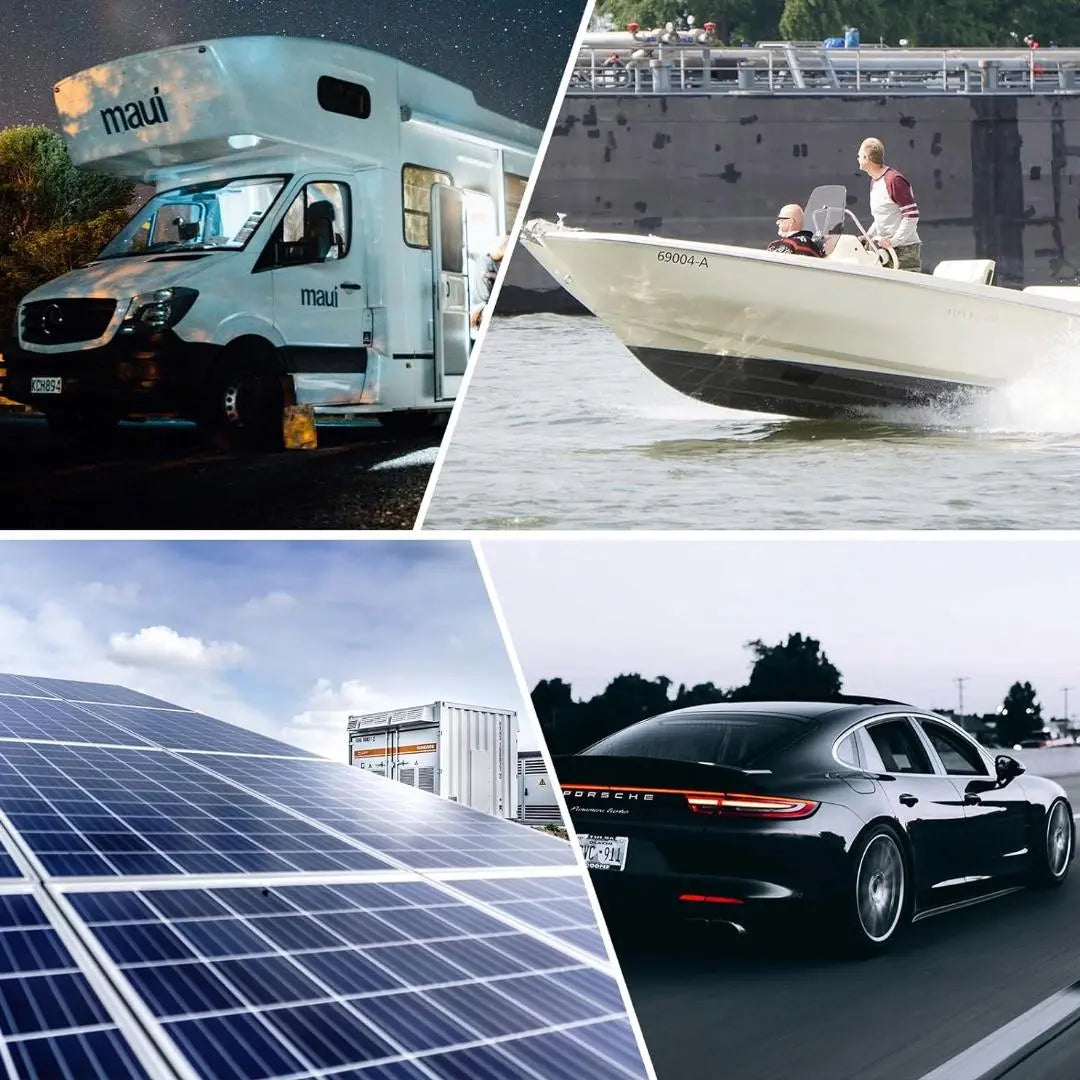 WEIZE 12V 105AH LiFePO4 Lithium Battery - Dual Purpose Starter & Deep Cycle Battery for Marine, RV, Solar - Perfect for Boats, Campers, Off-Grid Power Systems