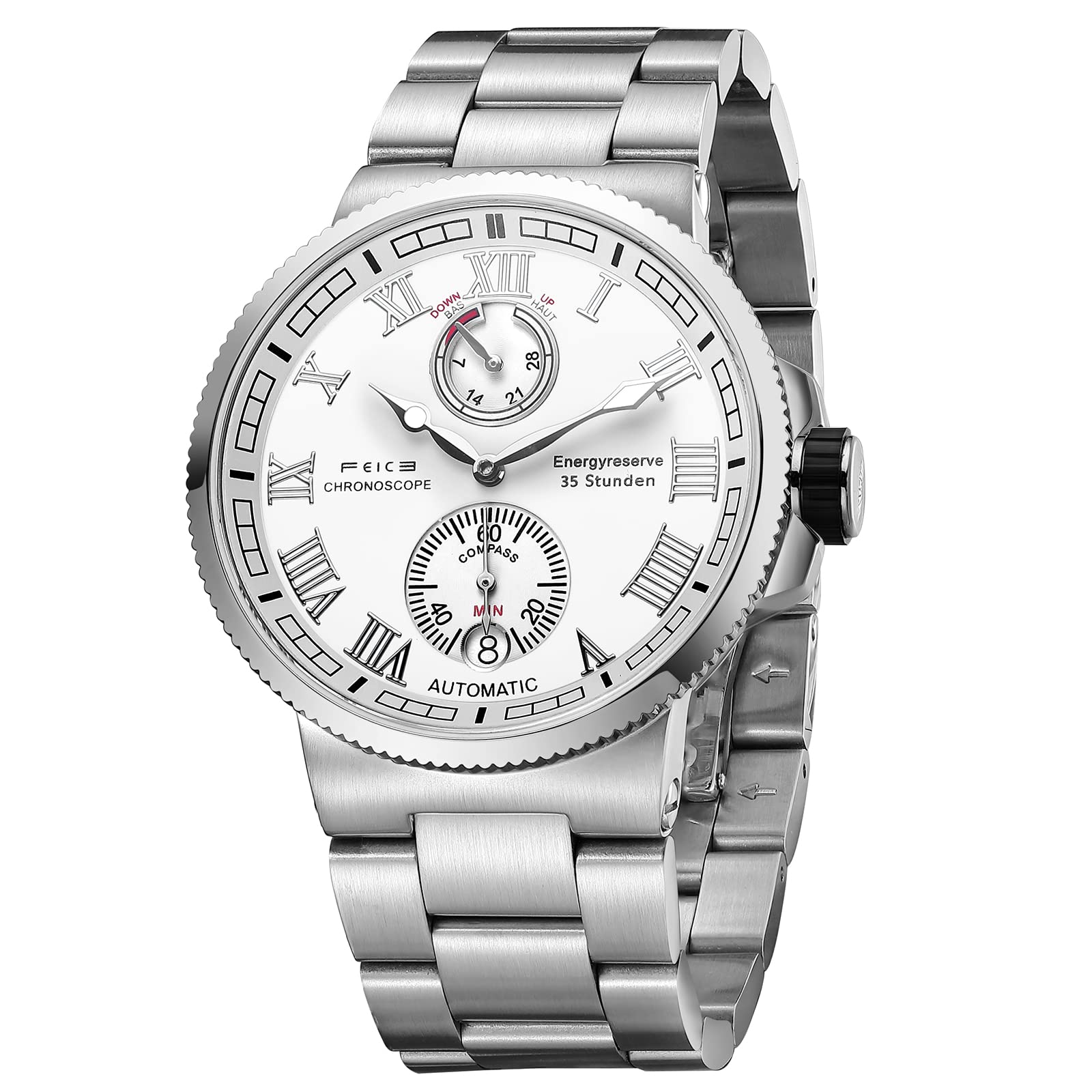 FEICE Men's Automatic Mechanical Watch - Waterproof Sapphire Crystal Analog Dress Watch for Men, Sport Swimming, Casual & Business Wear - FM1405 | Perfect for Daily Use, Office, Dating & Outdoor Activities